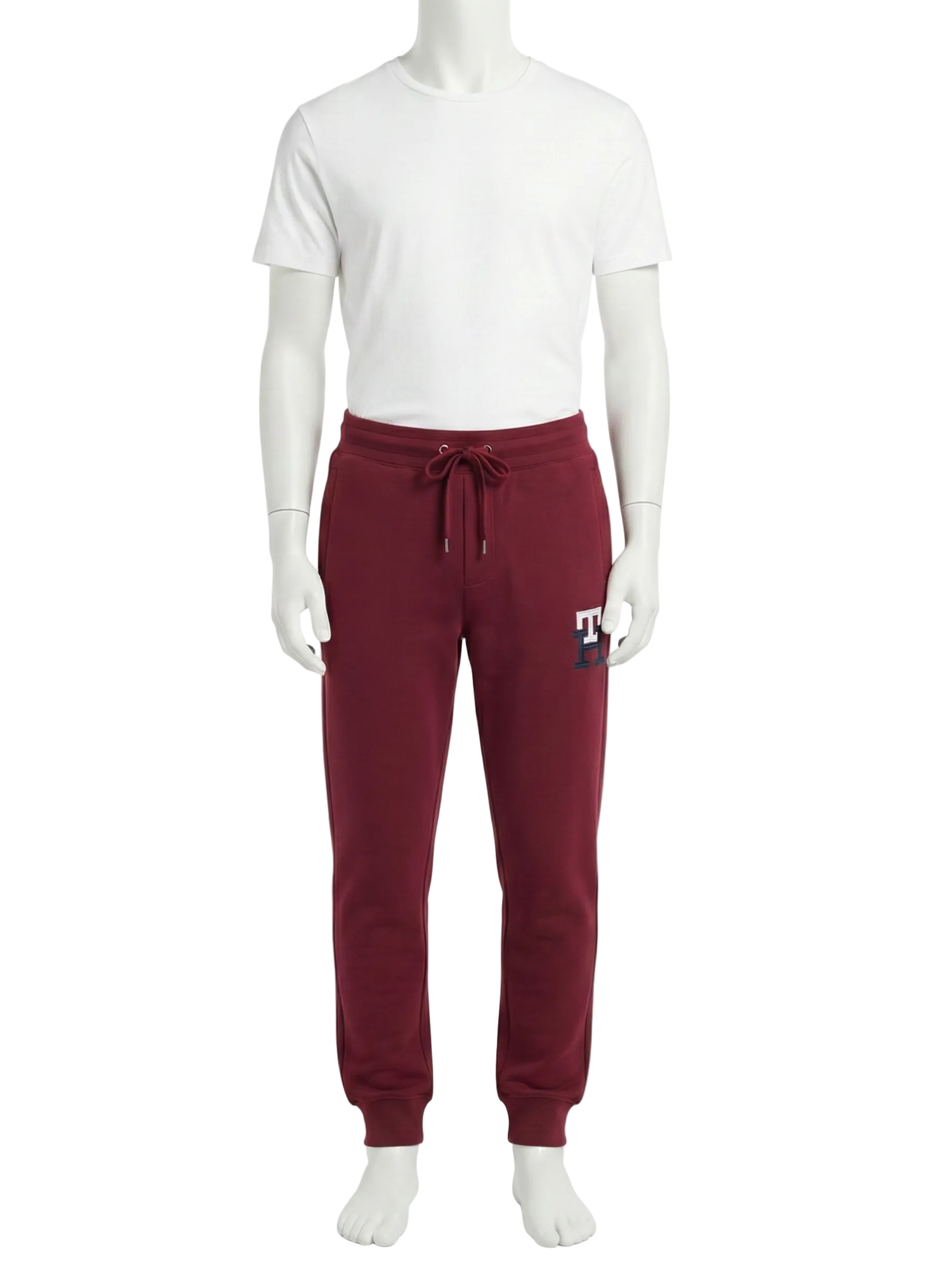 Tommy Hilfiger burgundy logo jogger pants - size M