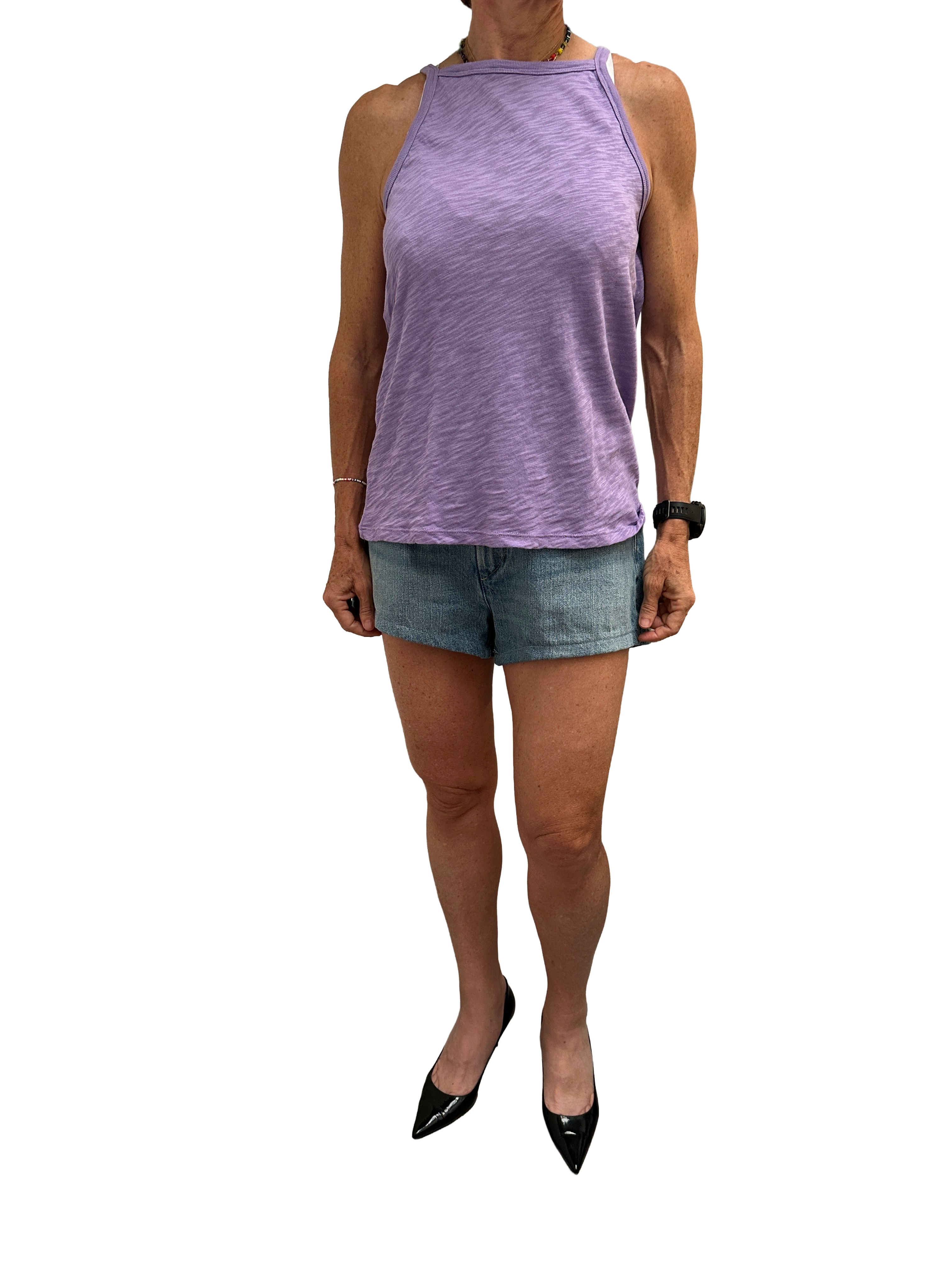 ATM lilac rib tank top - size 38