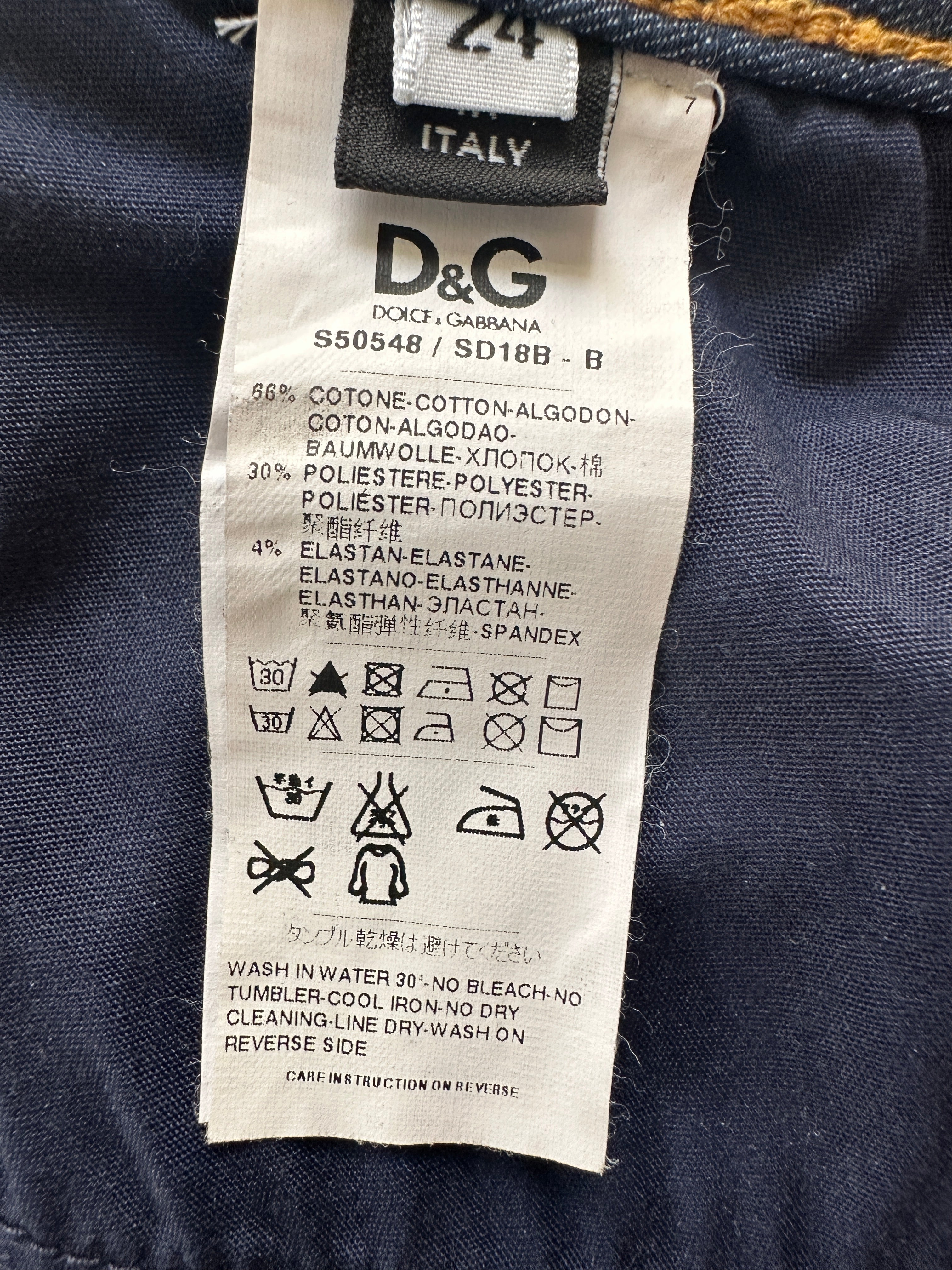 Dolce & Gabbana denim pants with brown thread - size 34