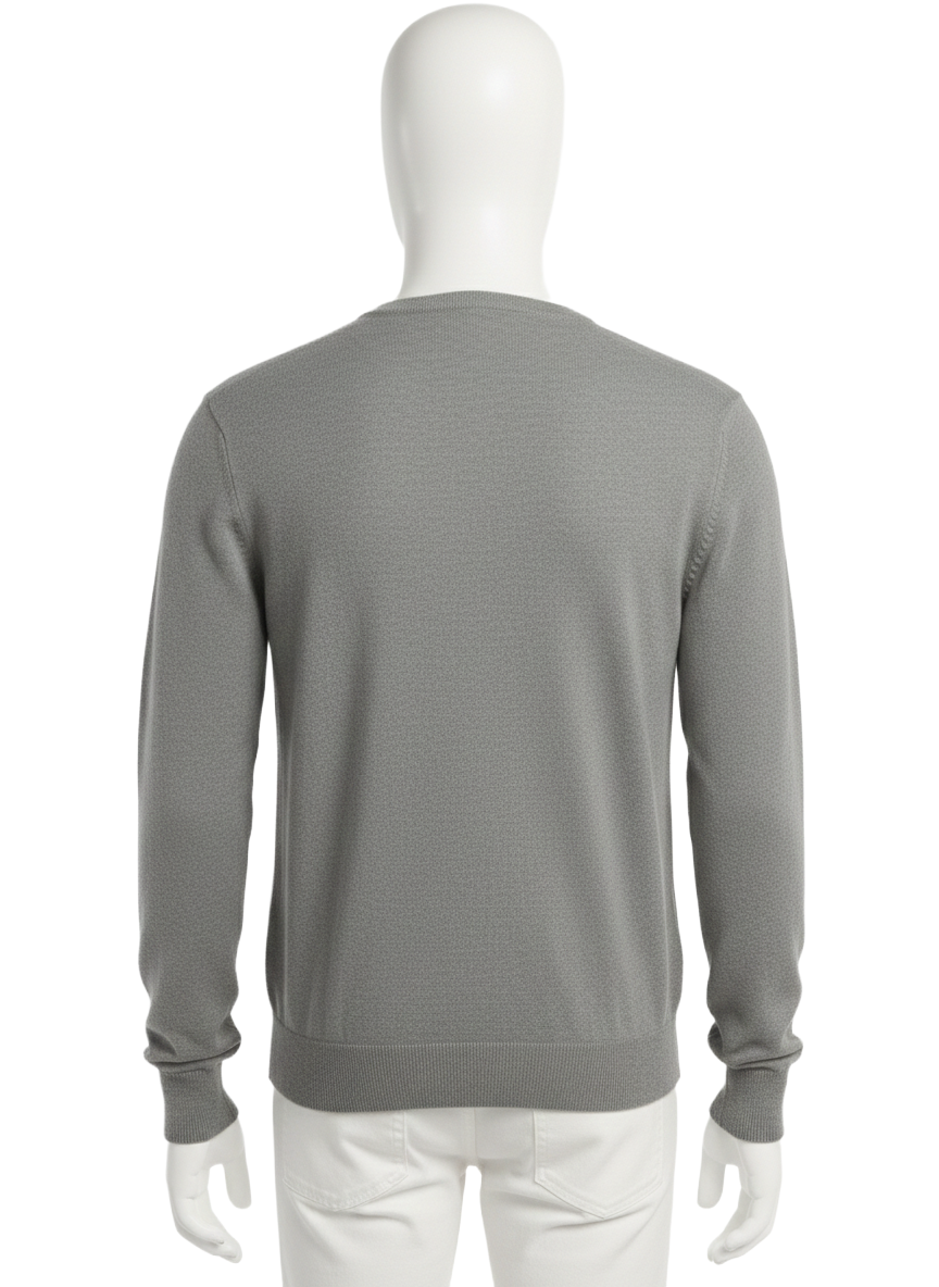 Polo Ralph Lauren grey Pima cotton v-neck sweater - size L