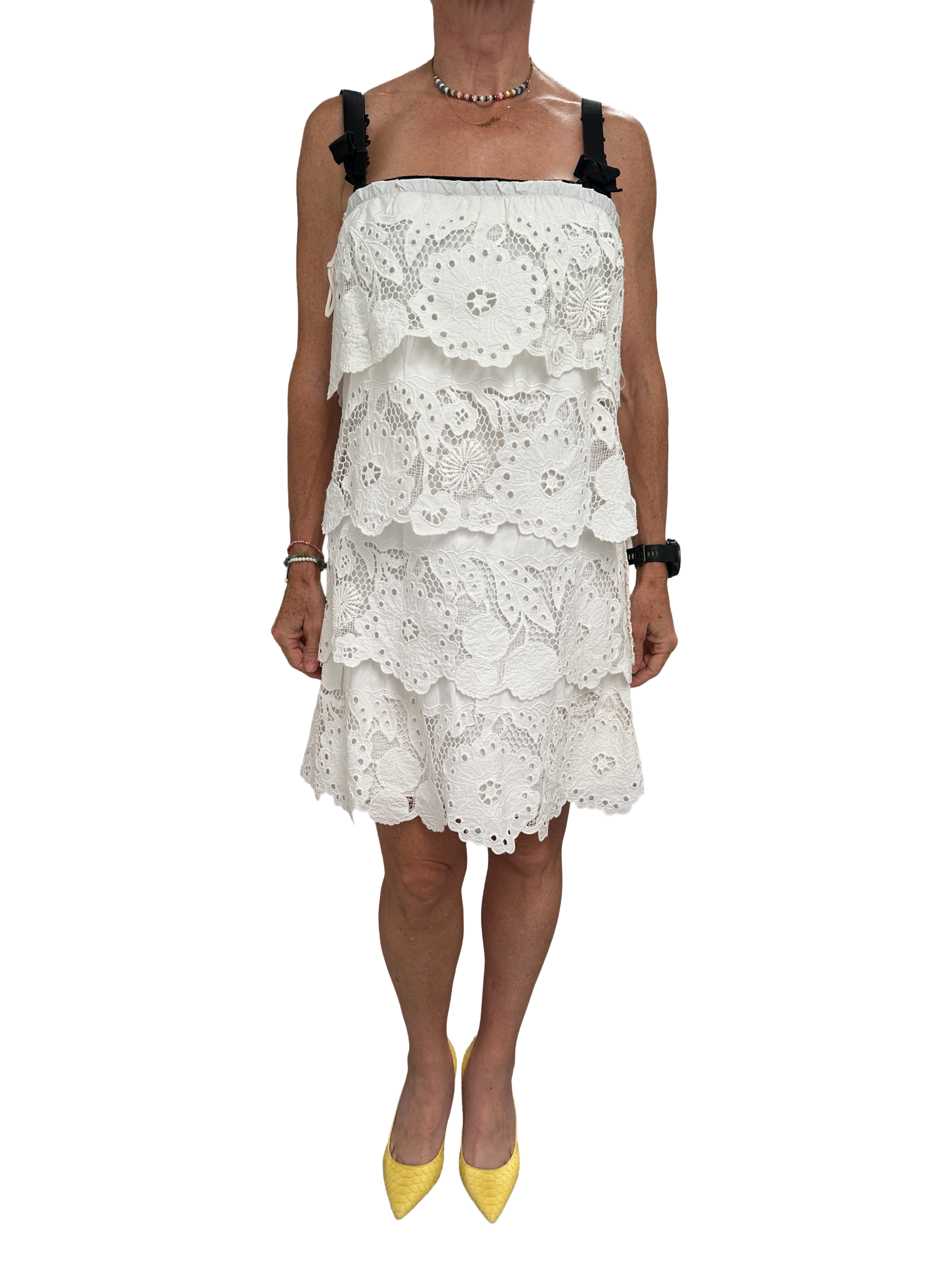 Red Valentino white lace dress - size 42
