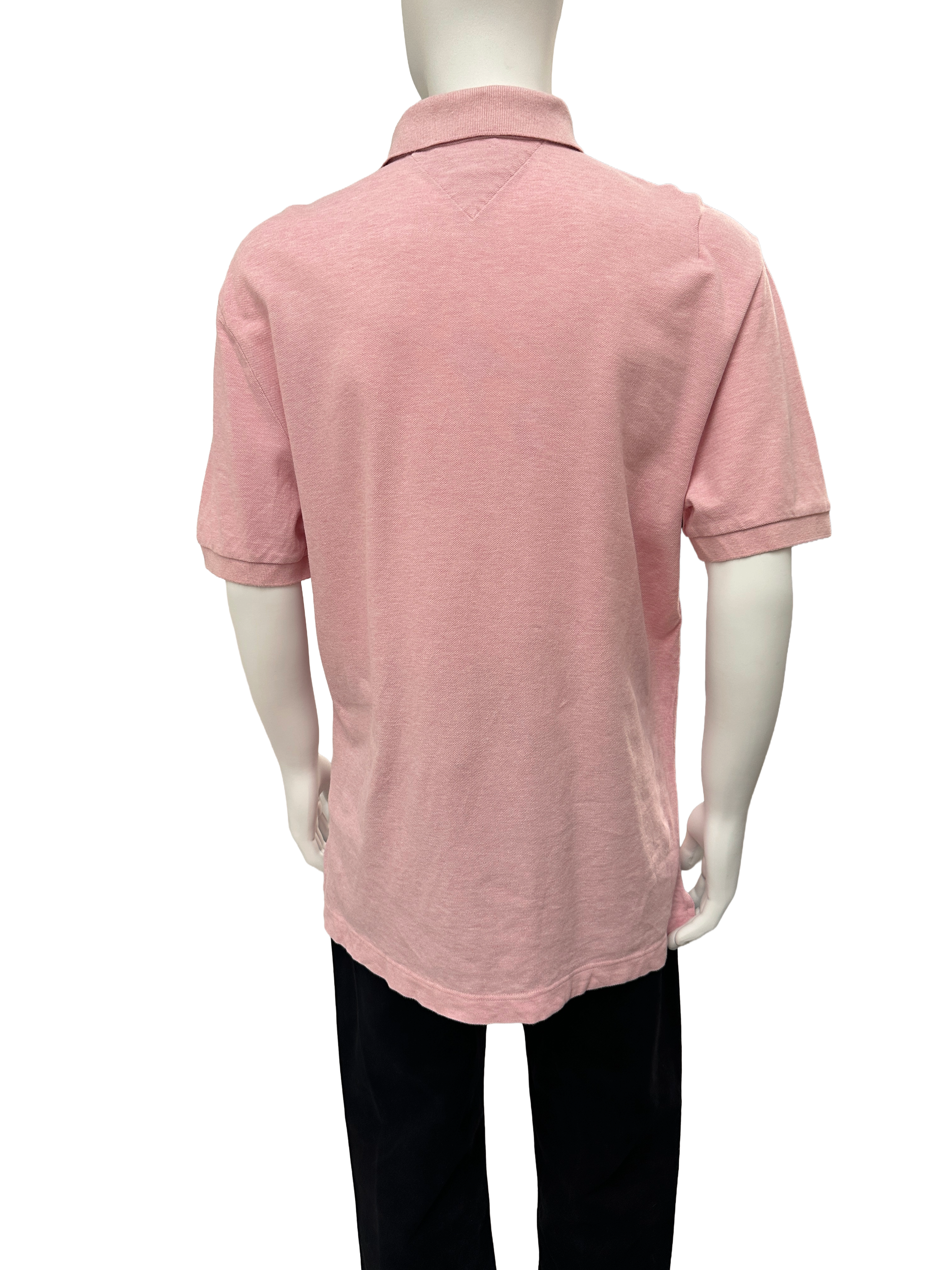 Tommy Hilfiger pink classic fit polo shirt - size L