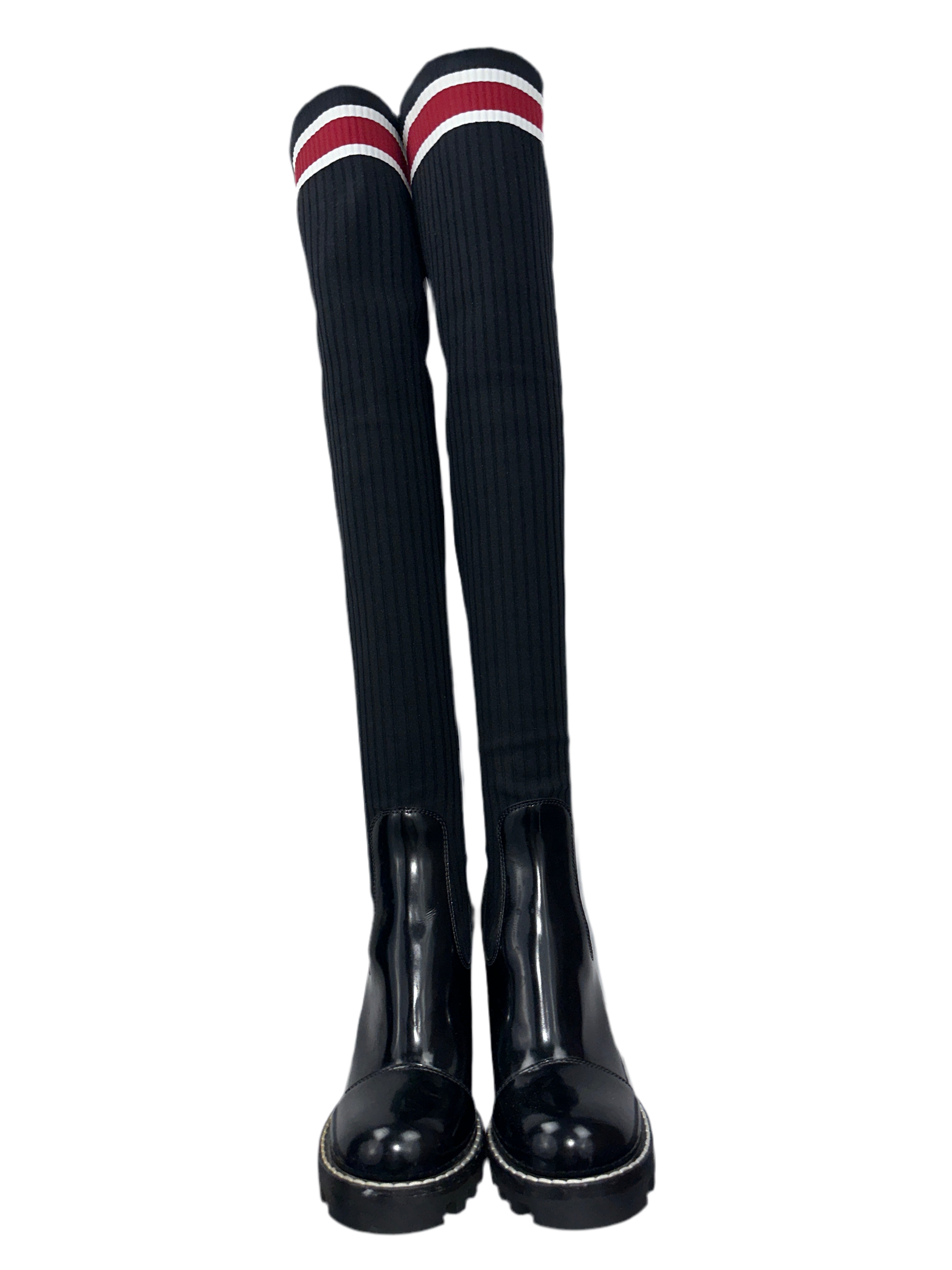 Louis Vuitton star trail leather thigh boots - size 36