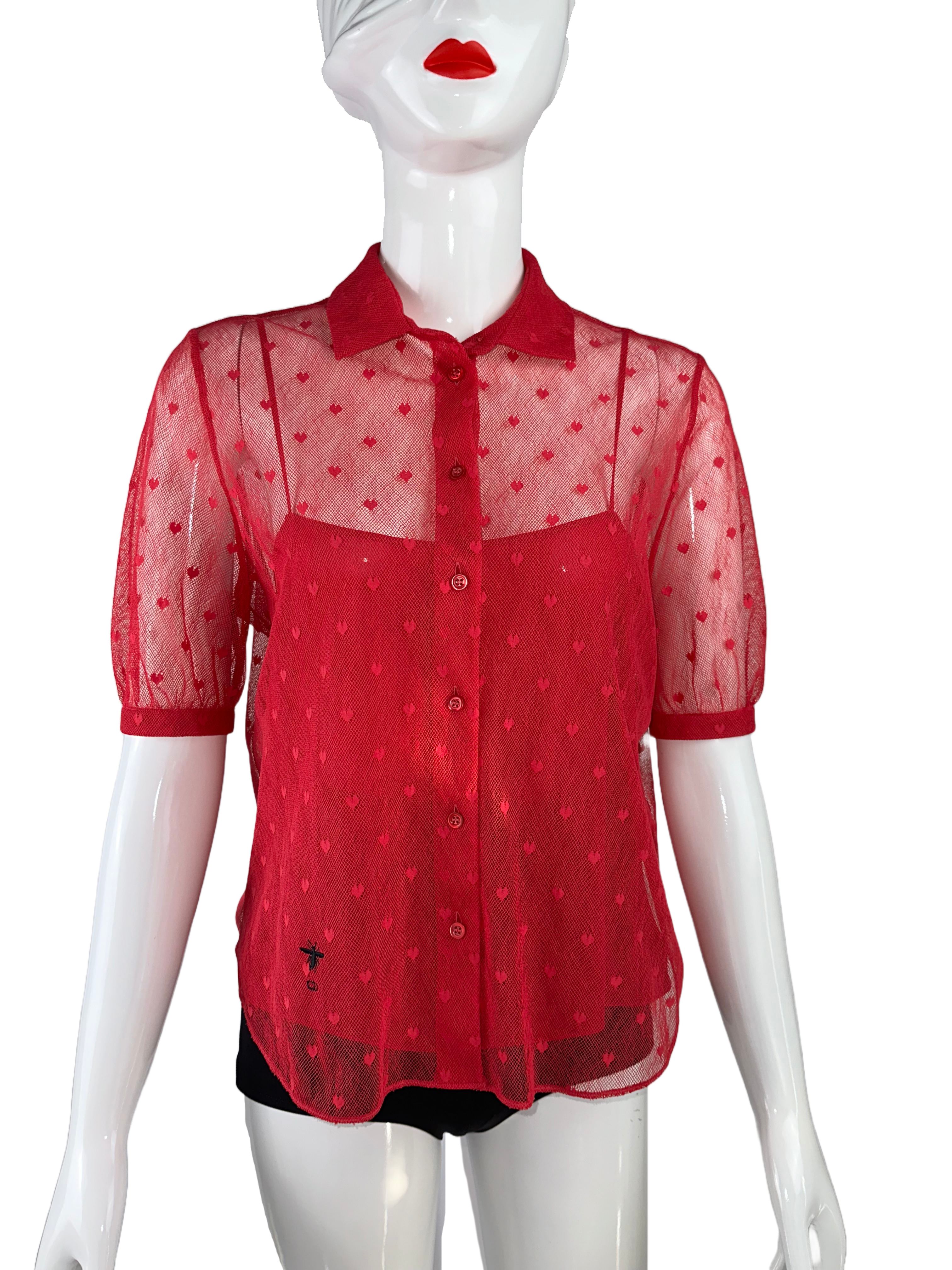 Christian Dior cotton shirt Pink with heart - size 36