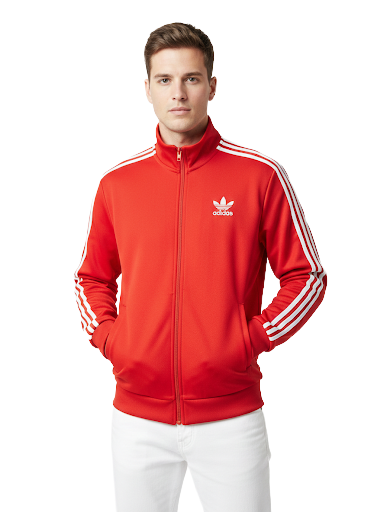 Adidas red classic track jacket - size S