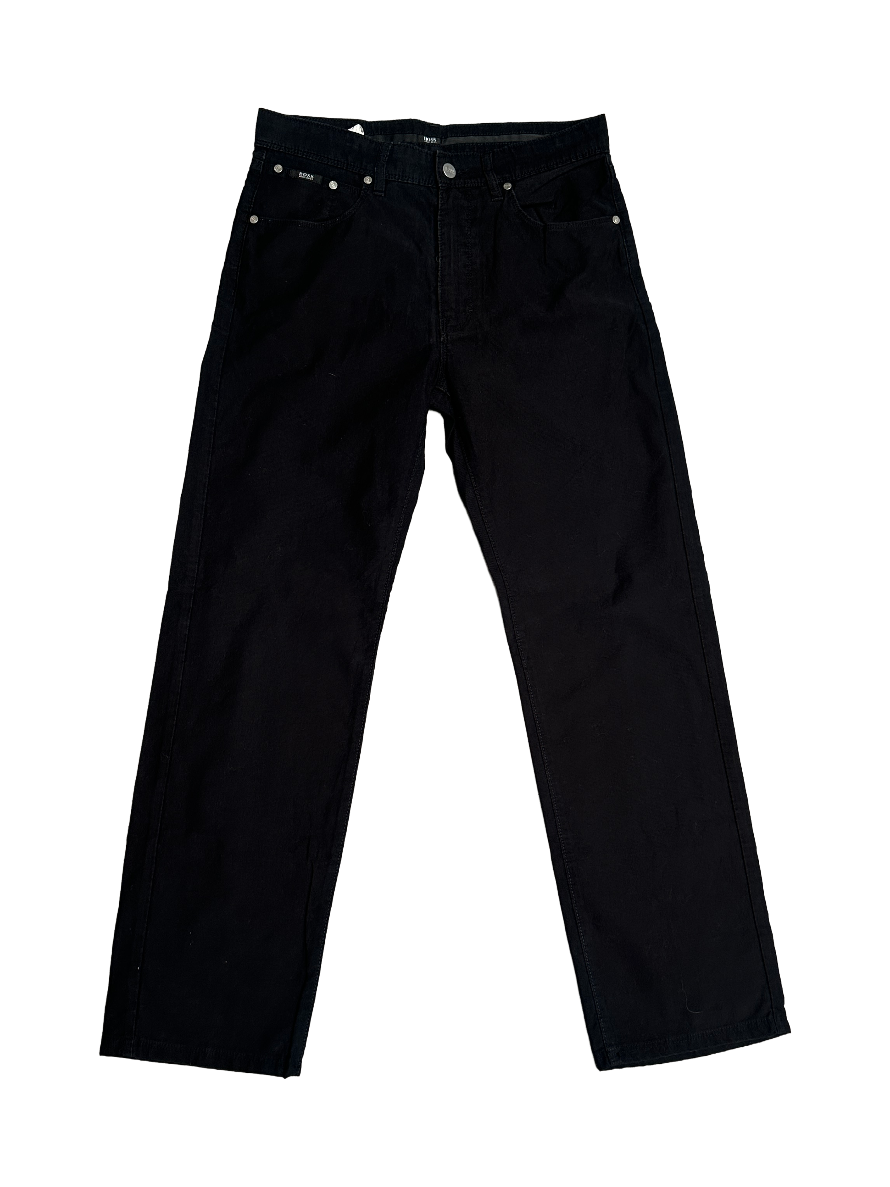 Hugo Boss black straight-leg jeans - size W32 L34