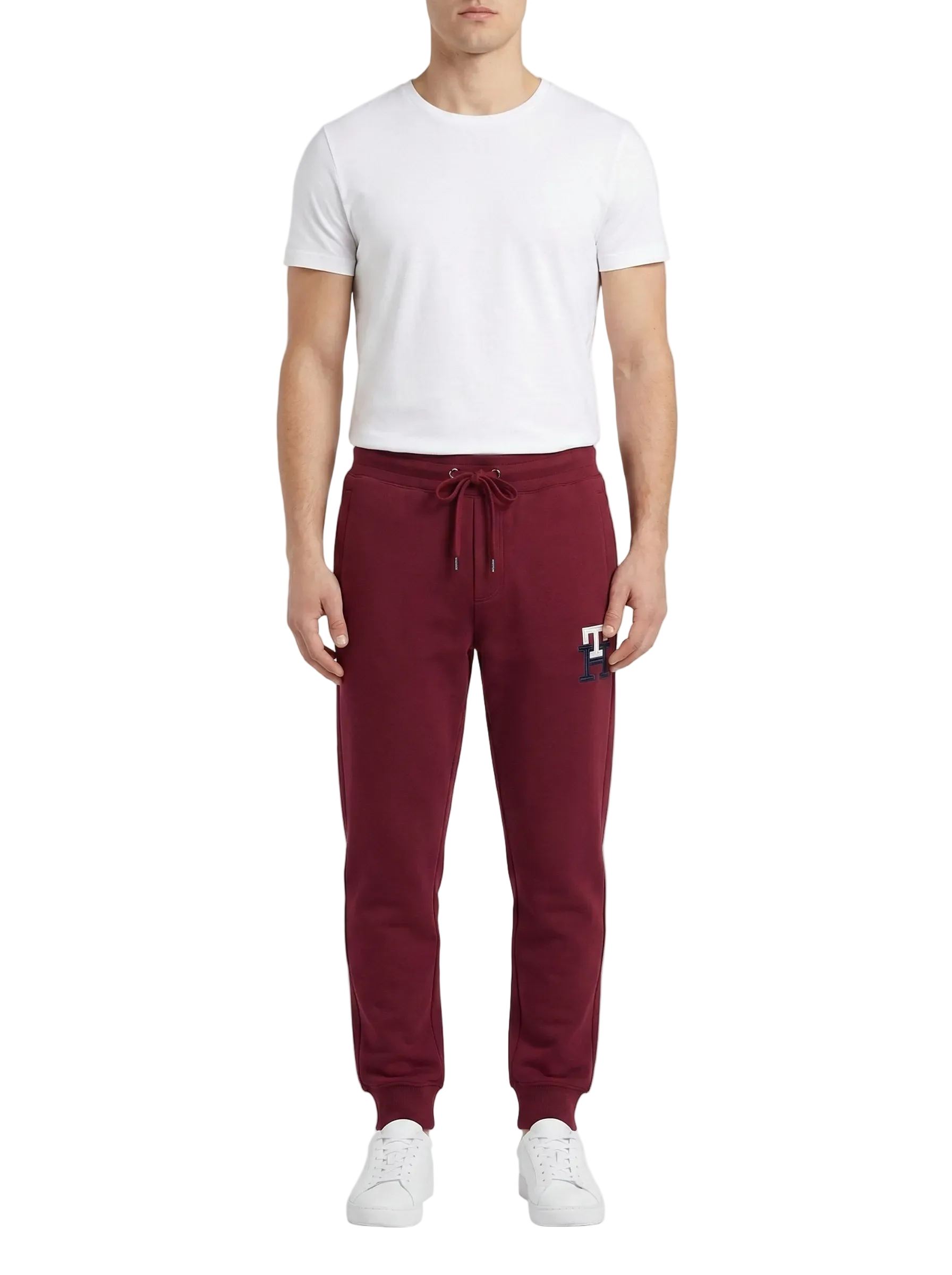 Tommy Hilfiger burgundy logo jogger pants - size M