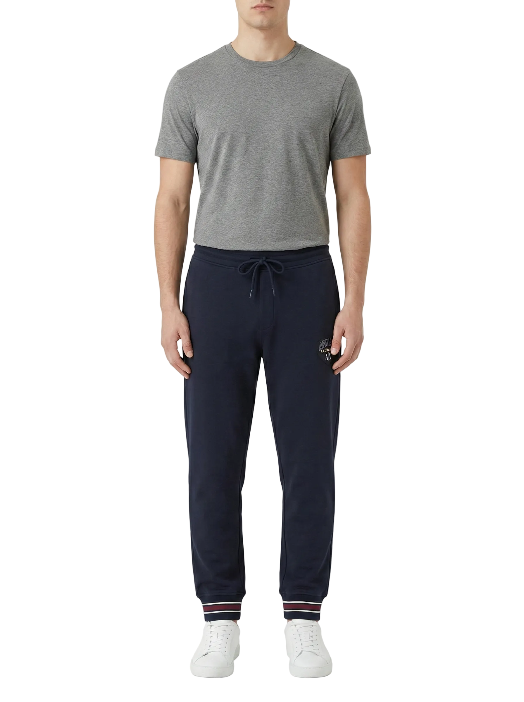 Armani Exchange black logo jogger pants - size XL