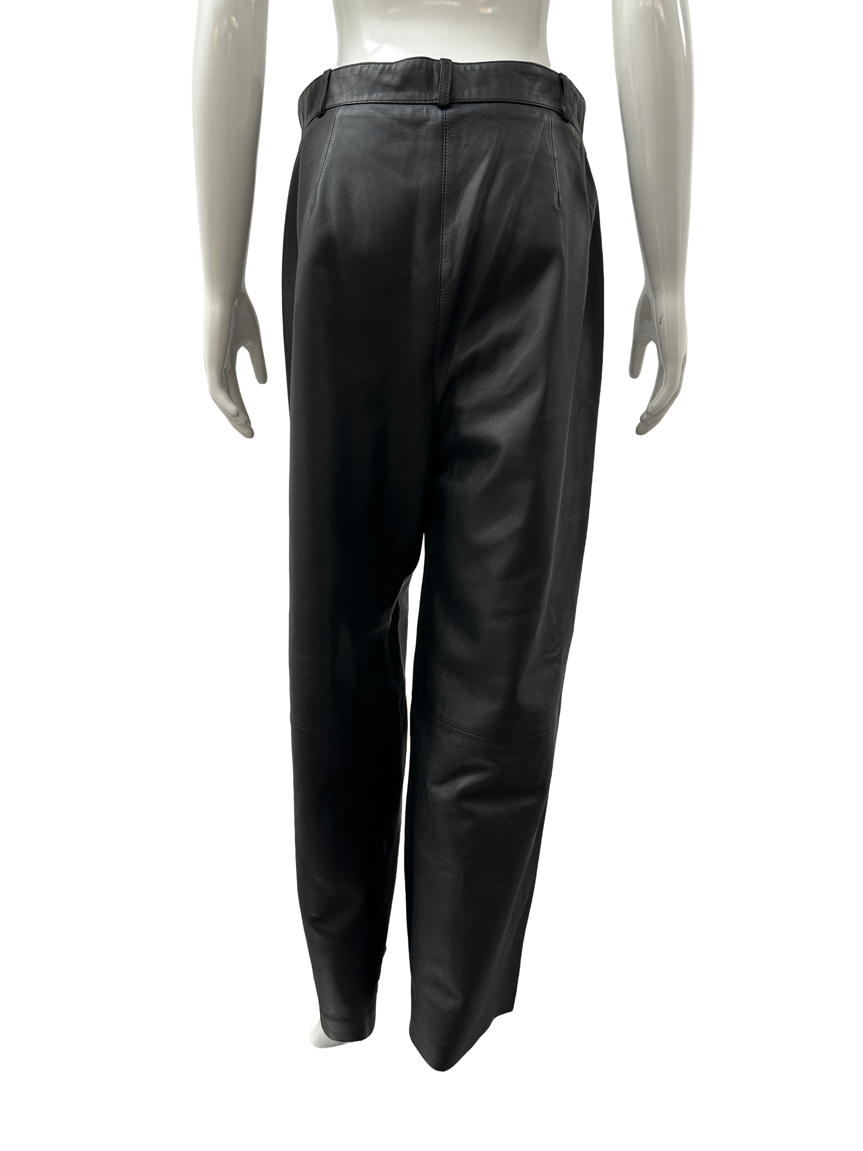 Envelope 1976 Oslo black leather tailored pants - size 40
