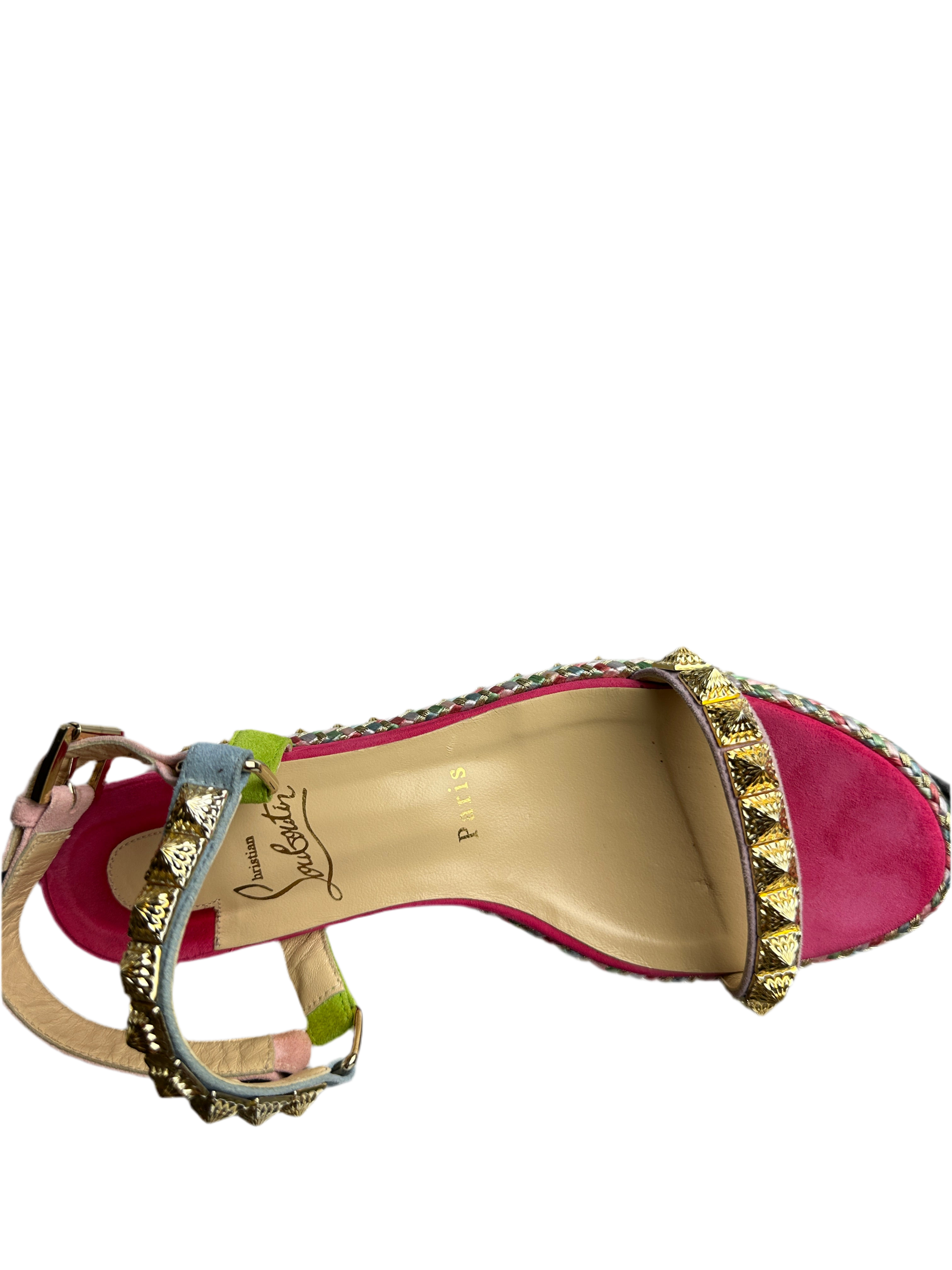 Louboutin Pyraclou 60 suede - size 37