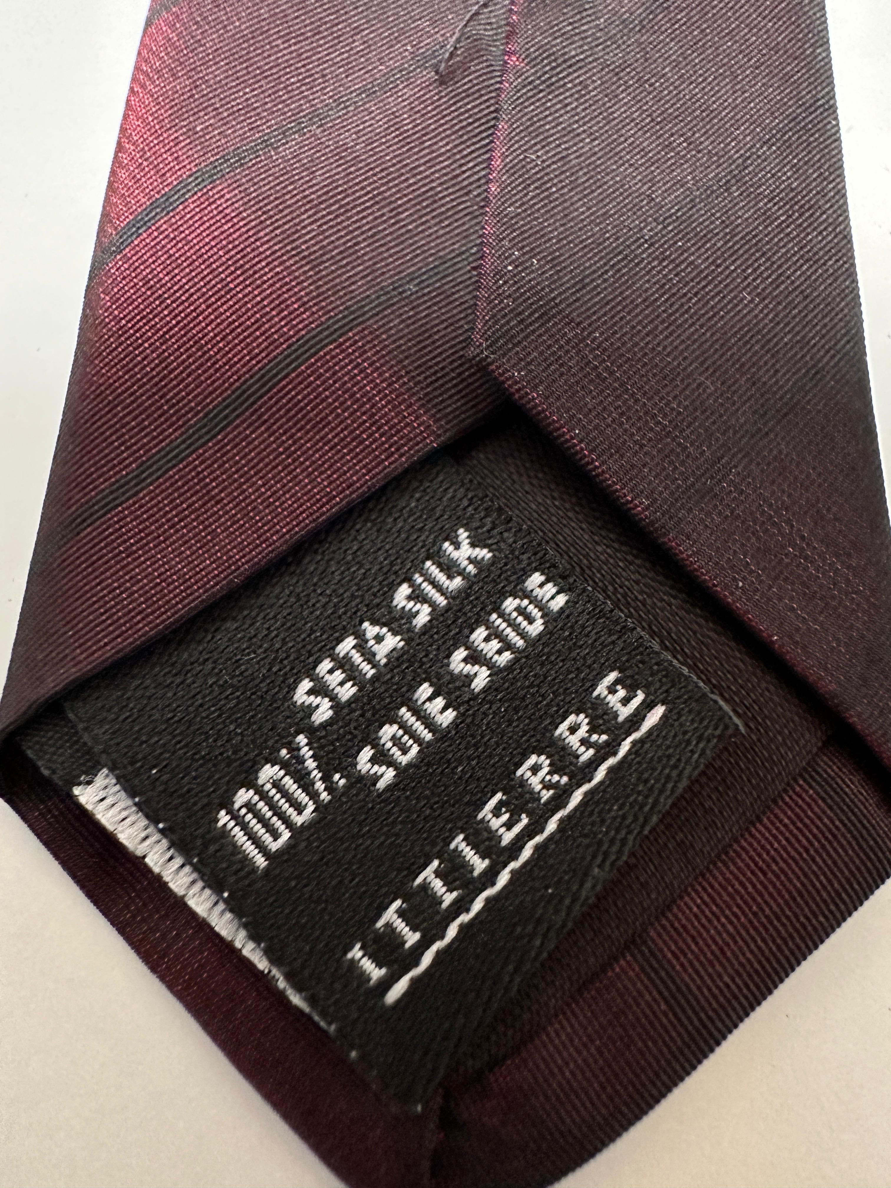 Dolce & Gabbana silk tie (deep burgundy with subtle stripe)