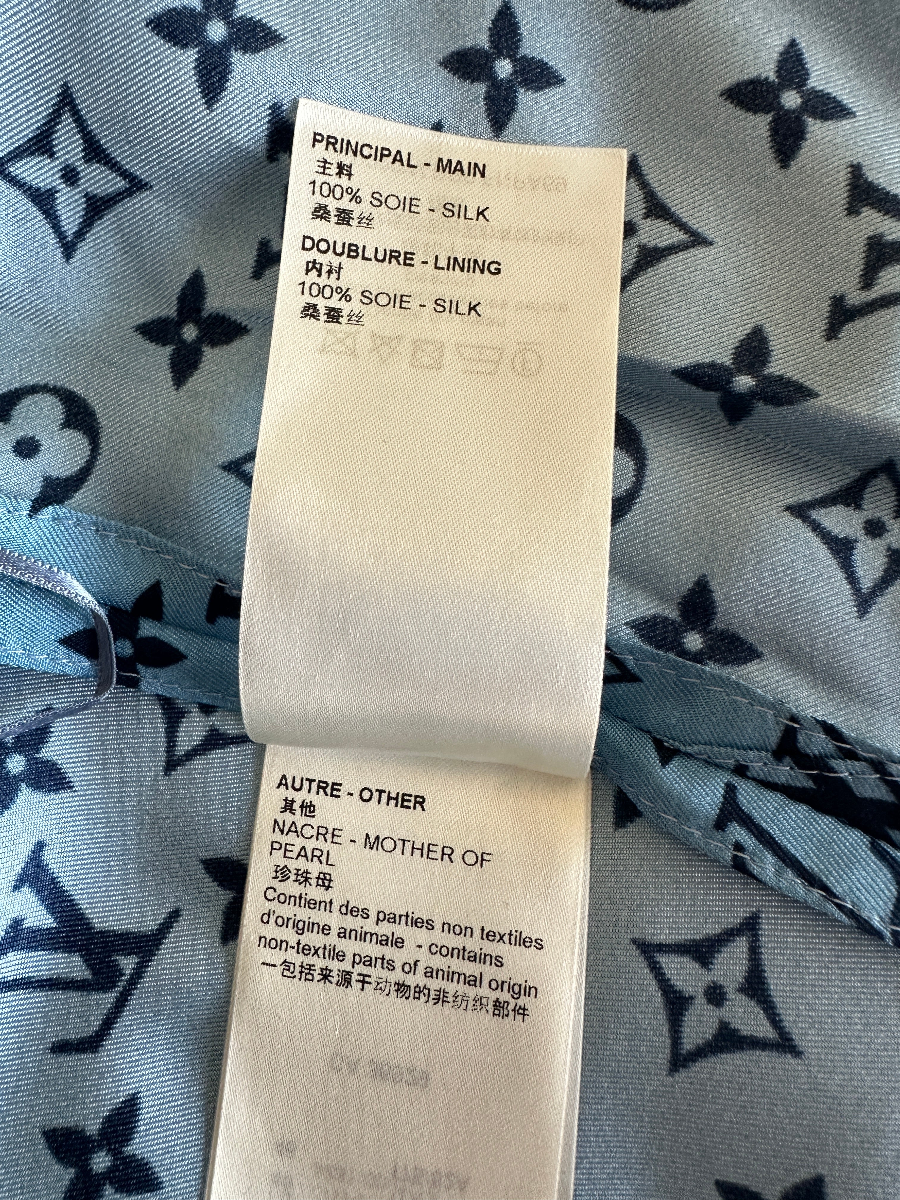 Louis Vuitton blue monogrammed shorts - size 36
