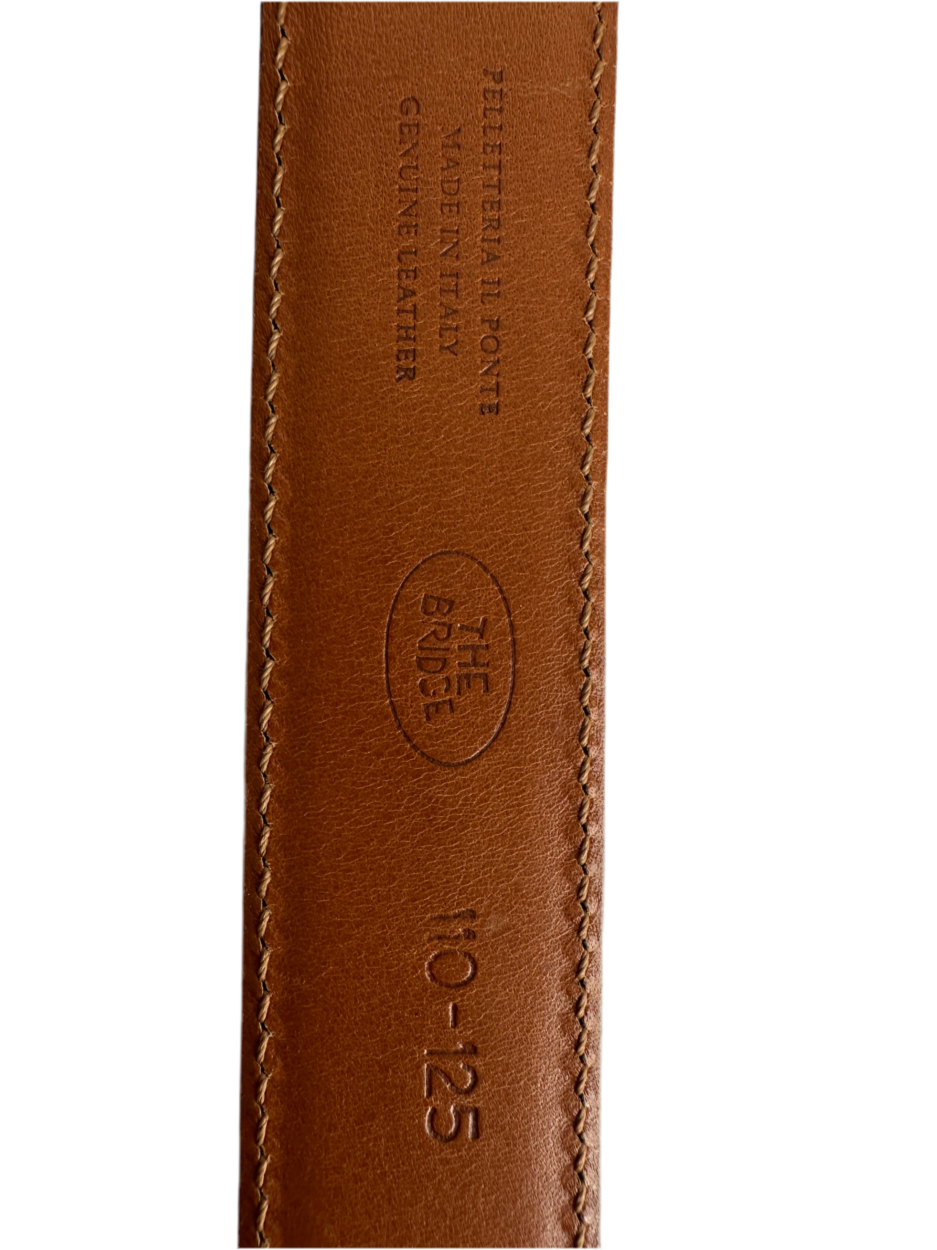 The Bridge black leather belt