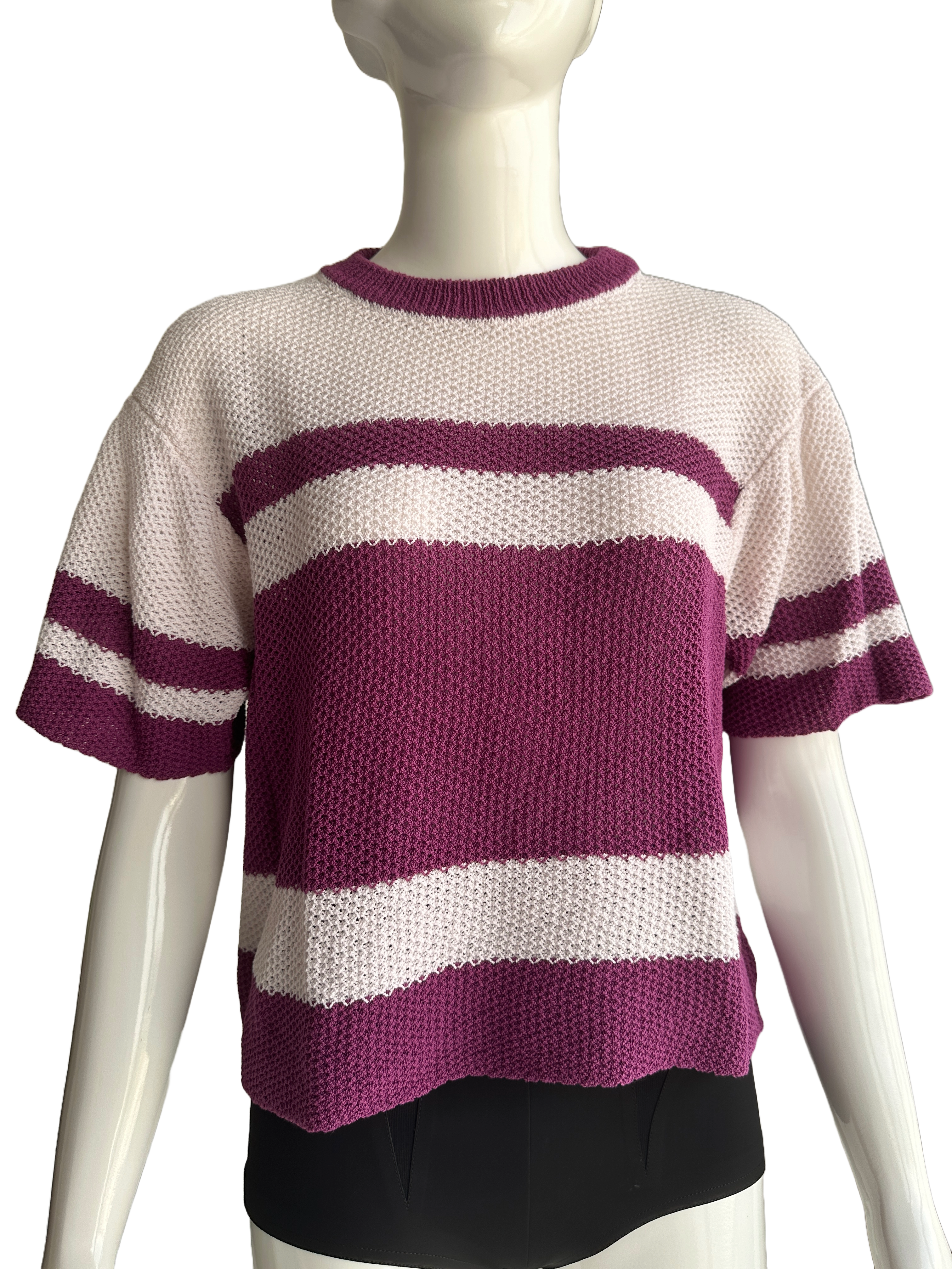 American Vintage white and purple striped sweater - size 36
