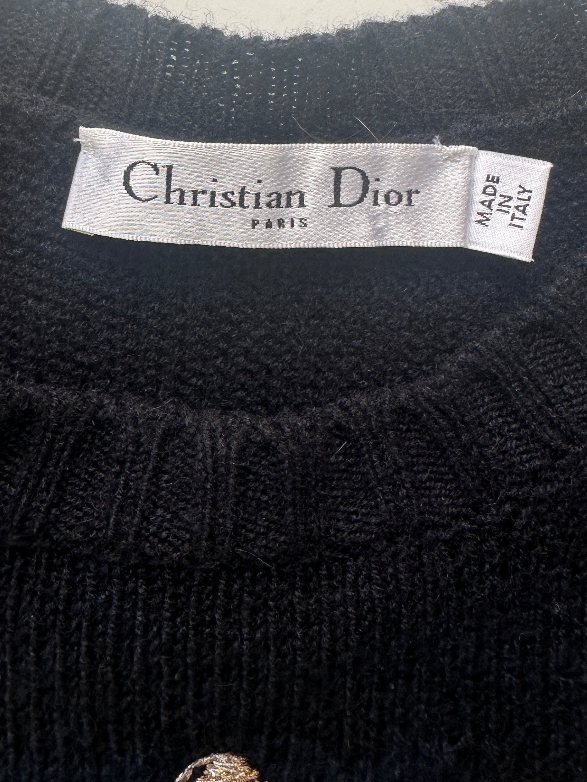 Dior blue sweater with gold sun - size 36