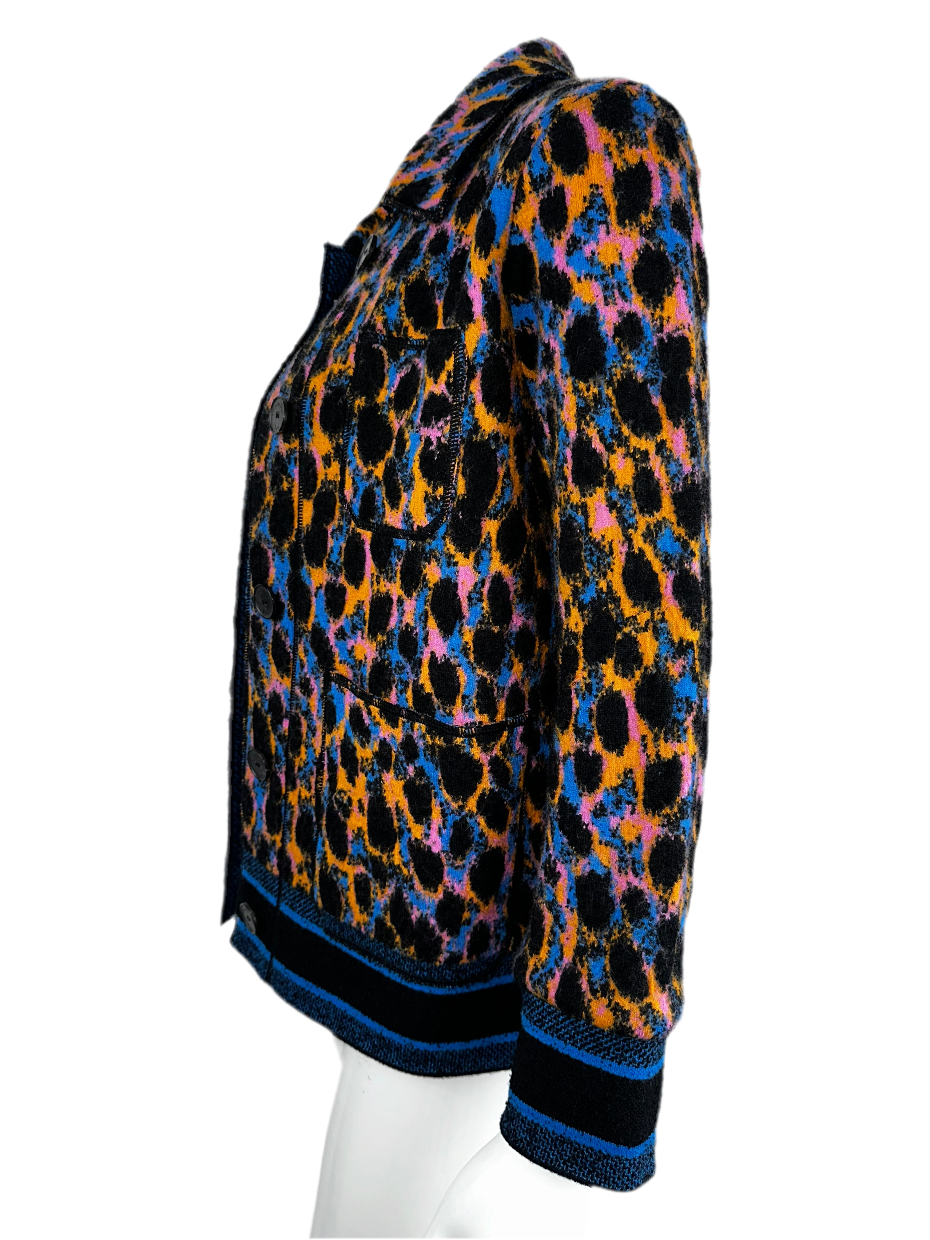 Dior multicolor leopard print jacket - size 34