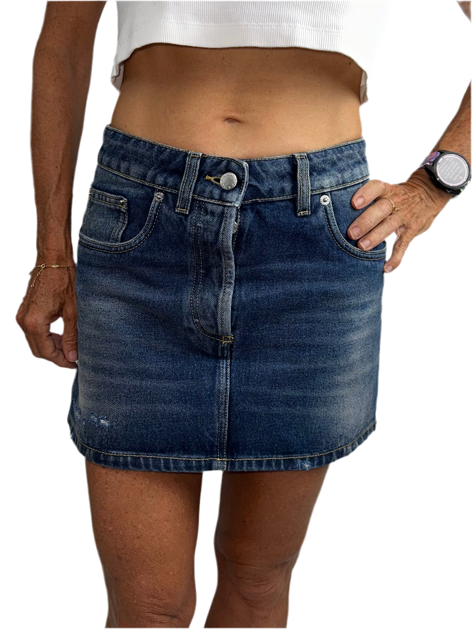Prada denim mini skirt - size 34