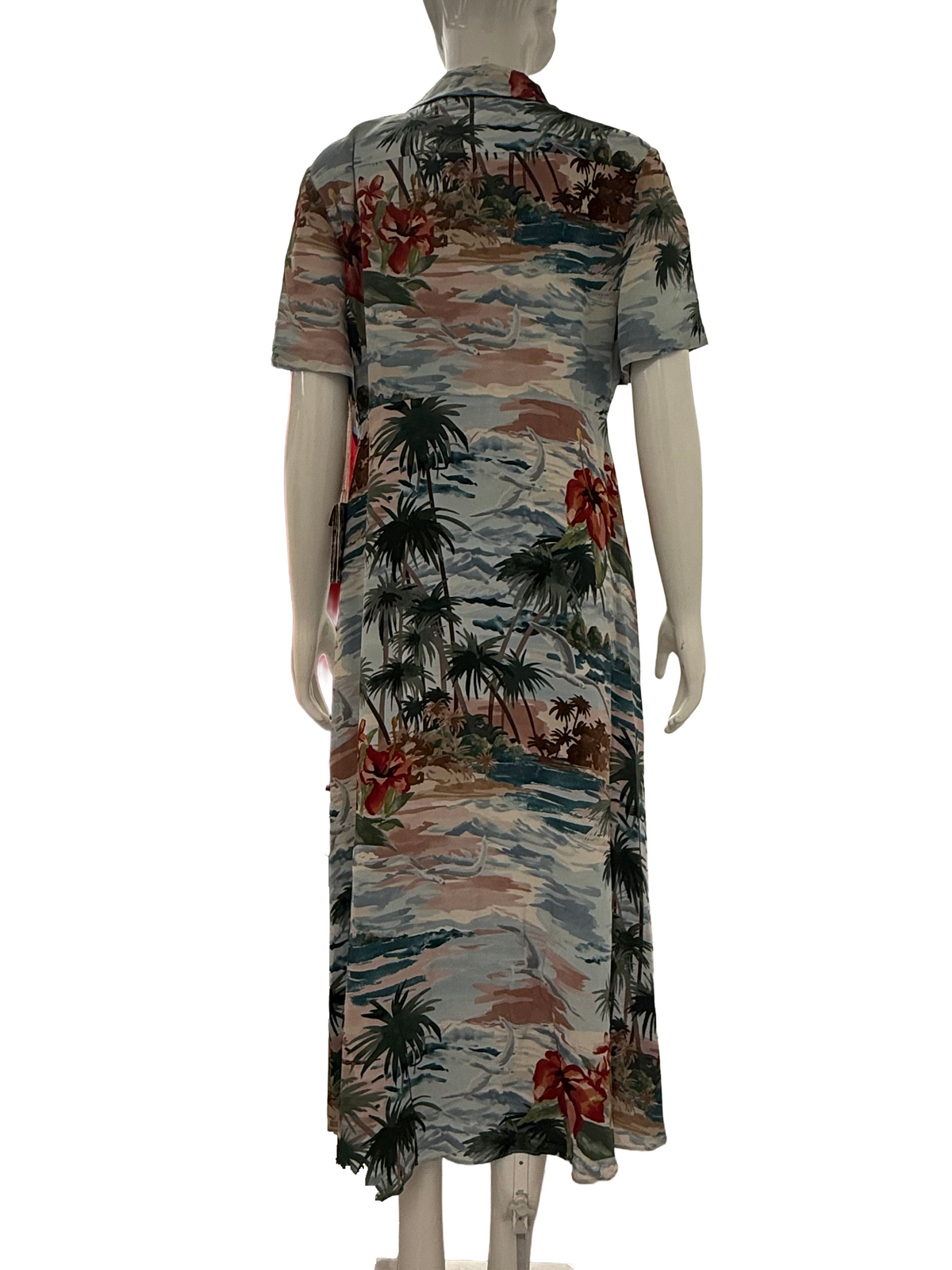 Valentino hawaiian silk shirt dress - size 44