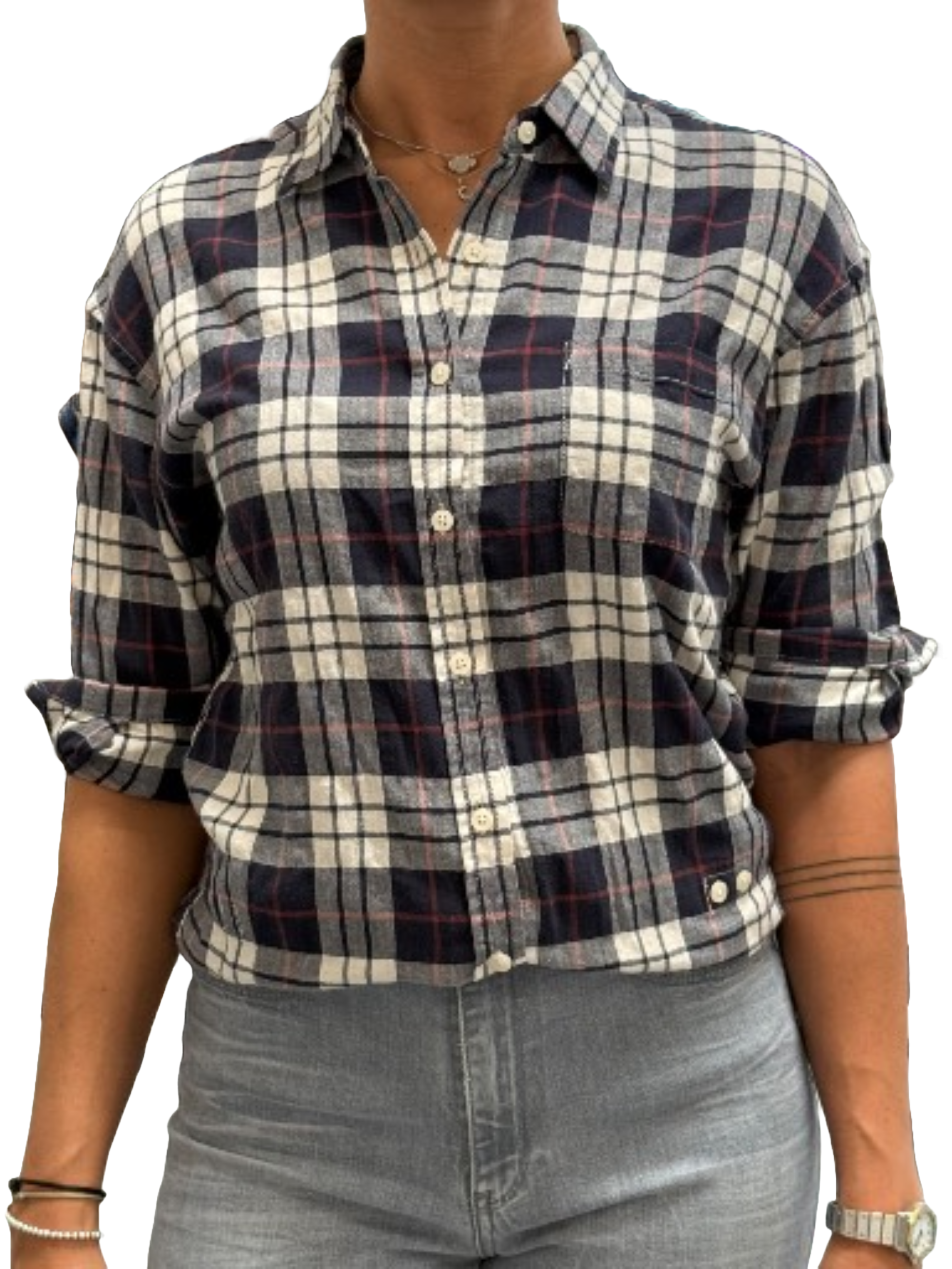 R13 navy blue "Bucheron" shirt - size 34