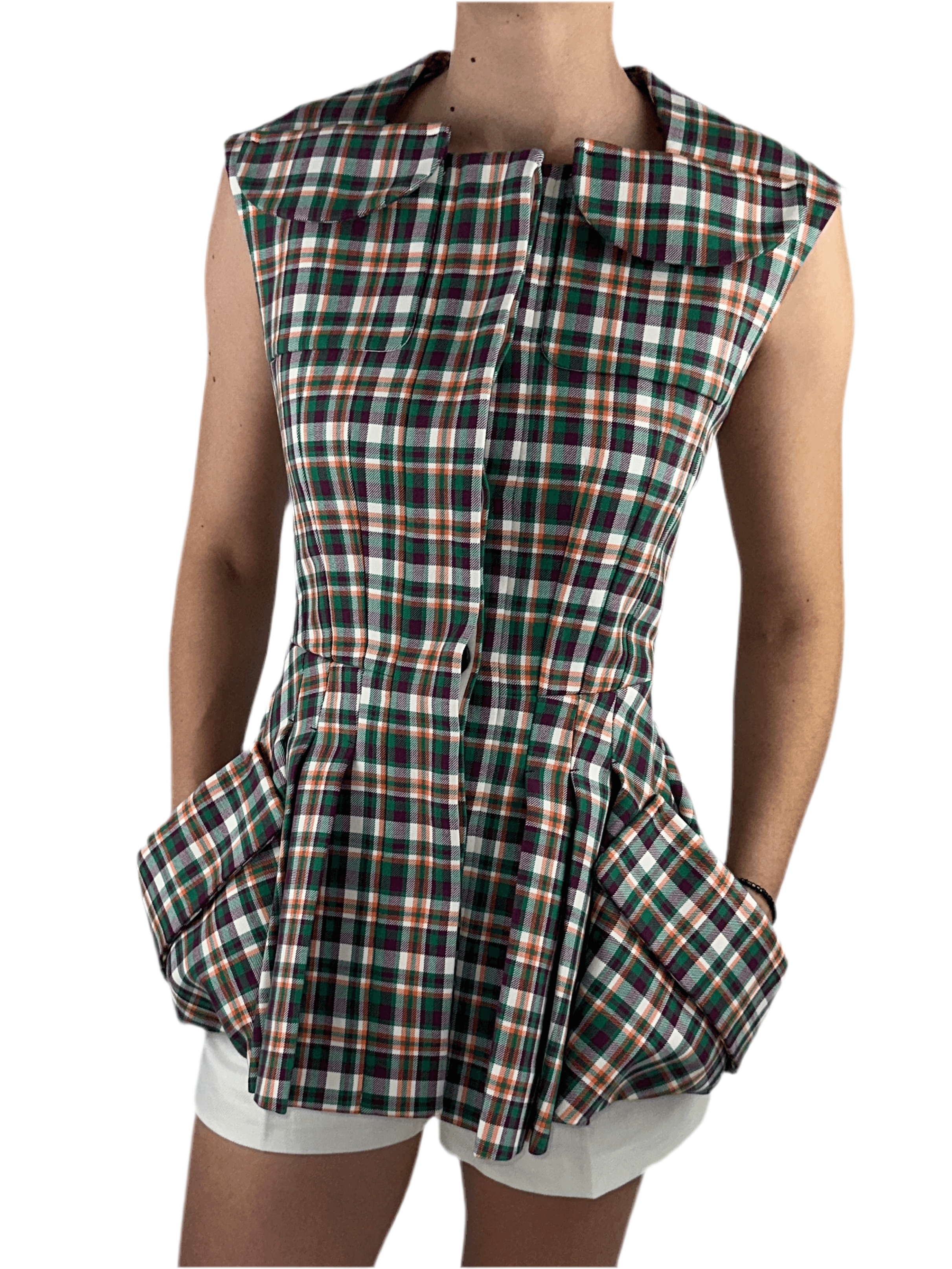 Dior multicolor cotton bar dress vest - size 36