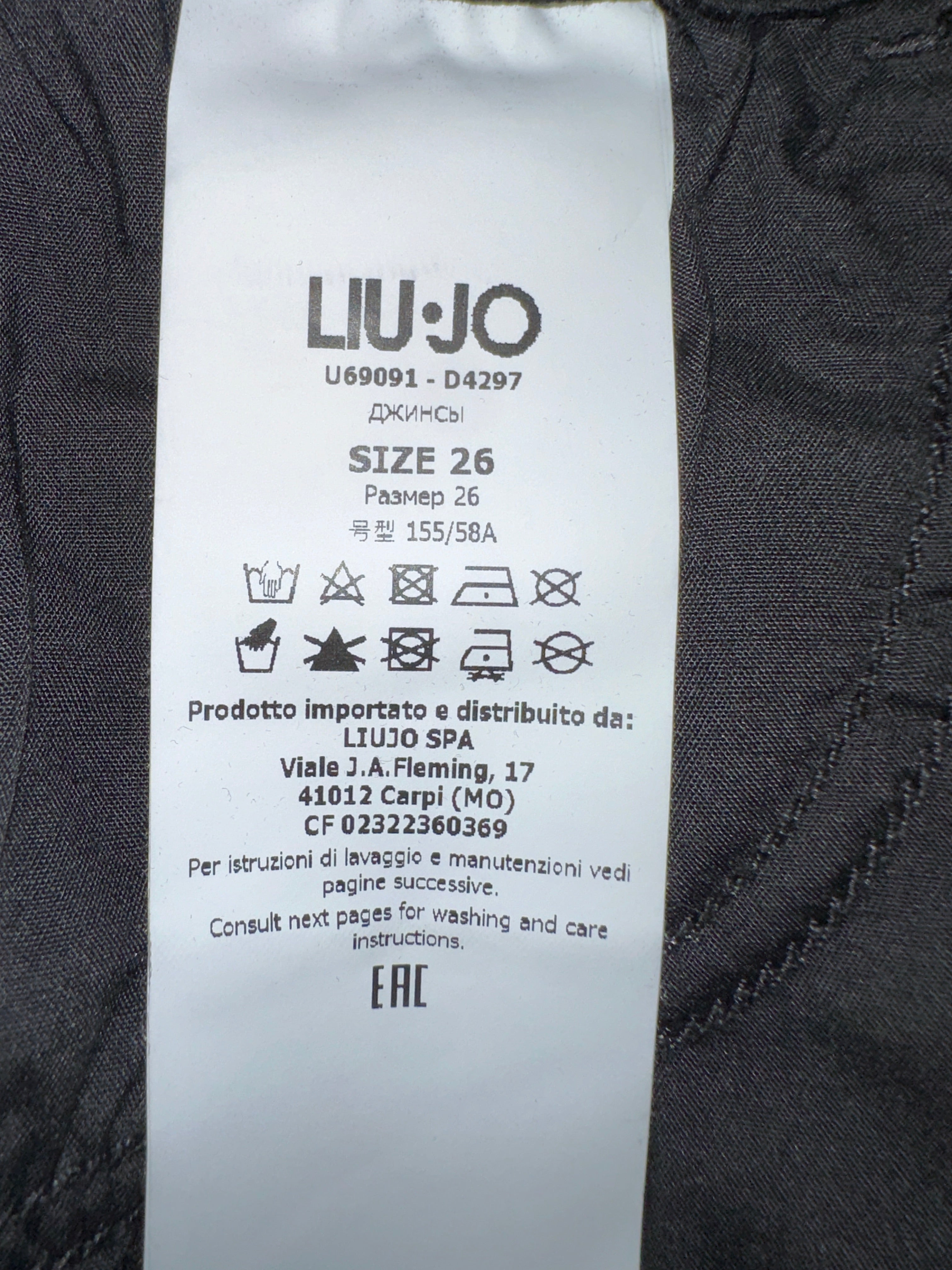 Liu.Jo black pants with stud at bottom - size 34