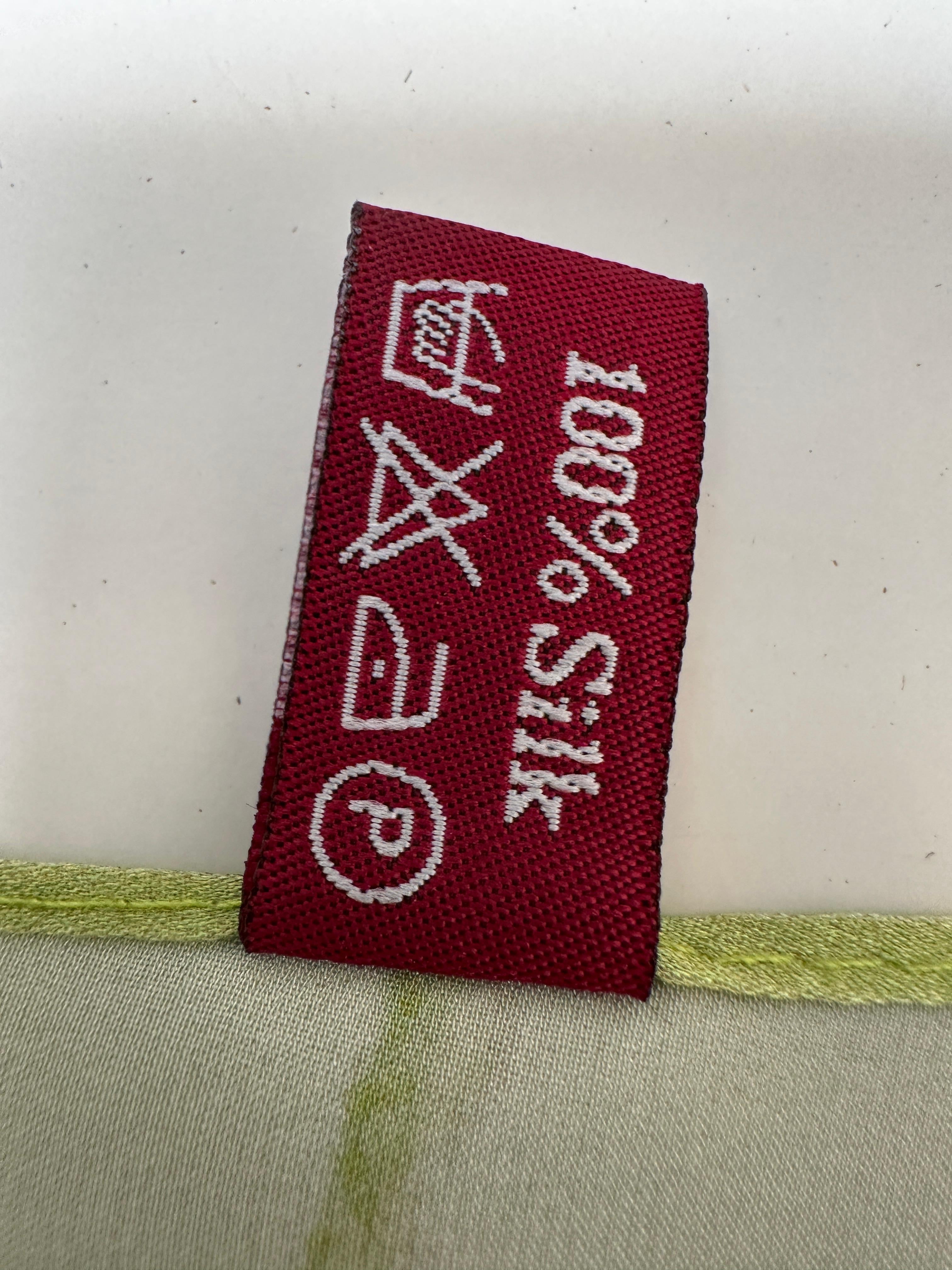 100% silk artistic botanical large scarf