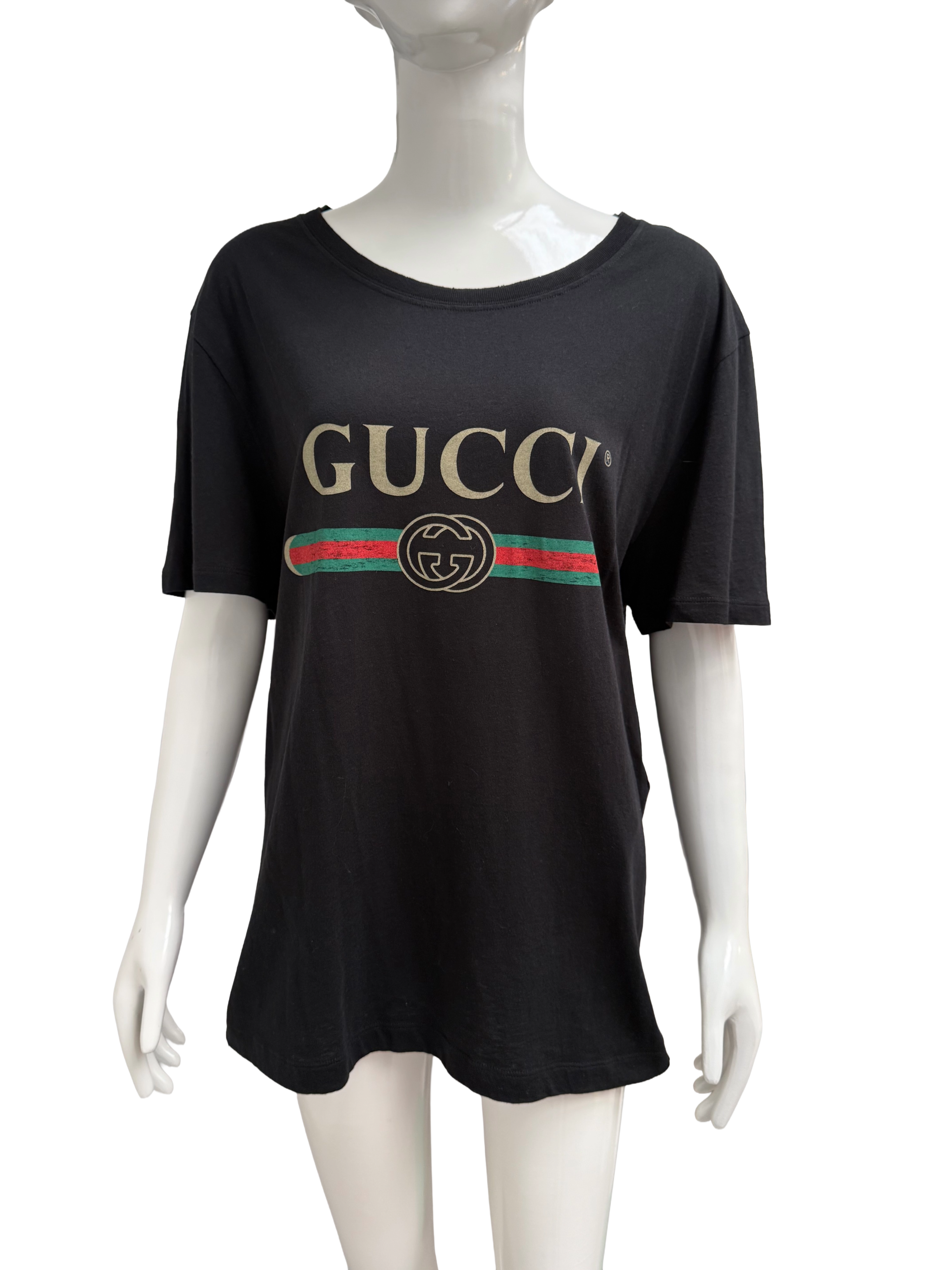 Gucci black vintage logo t-shirt - size S