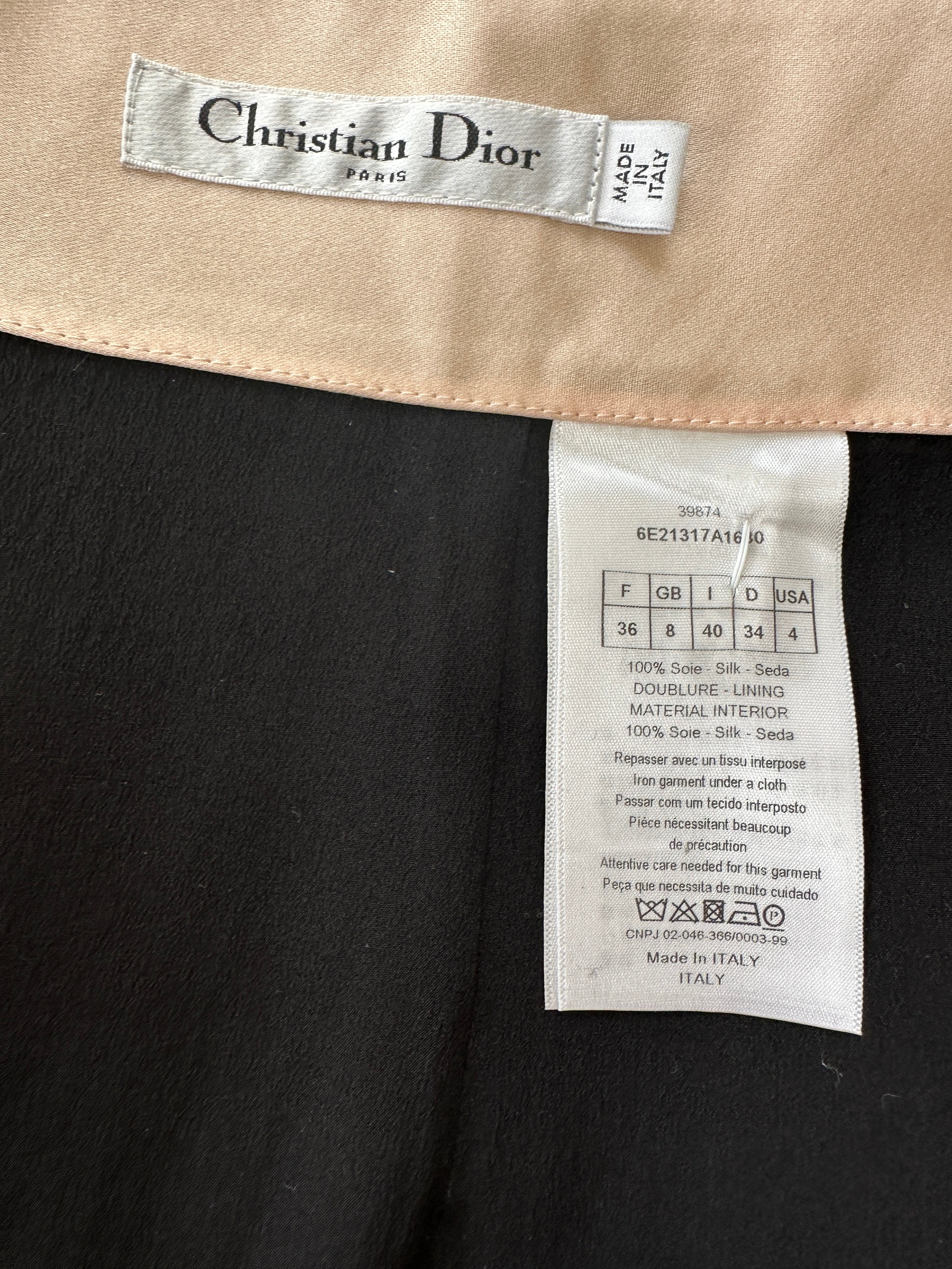 Dior pink and black striped skirt - size 36