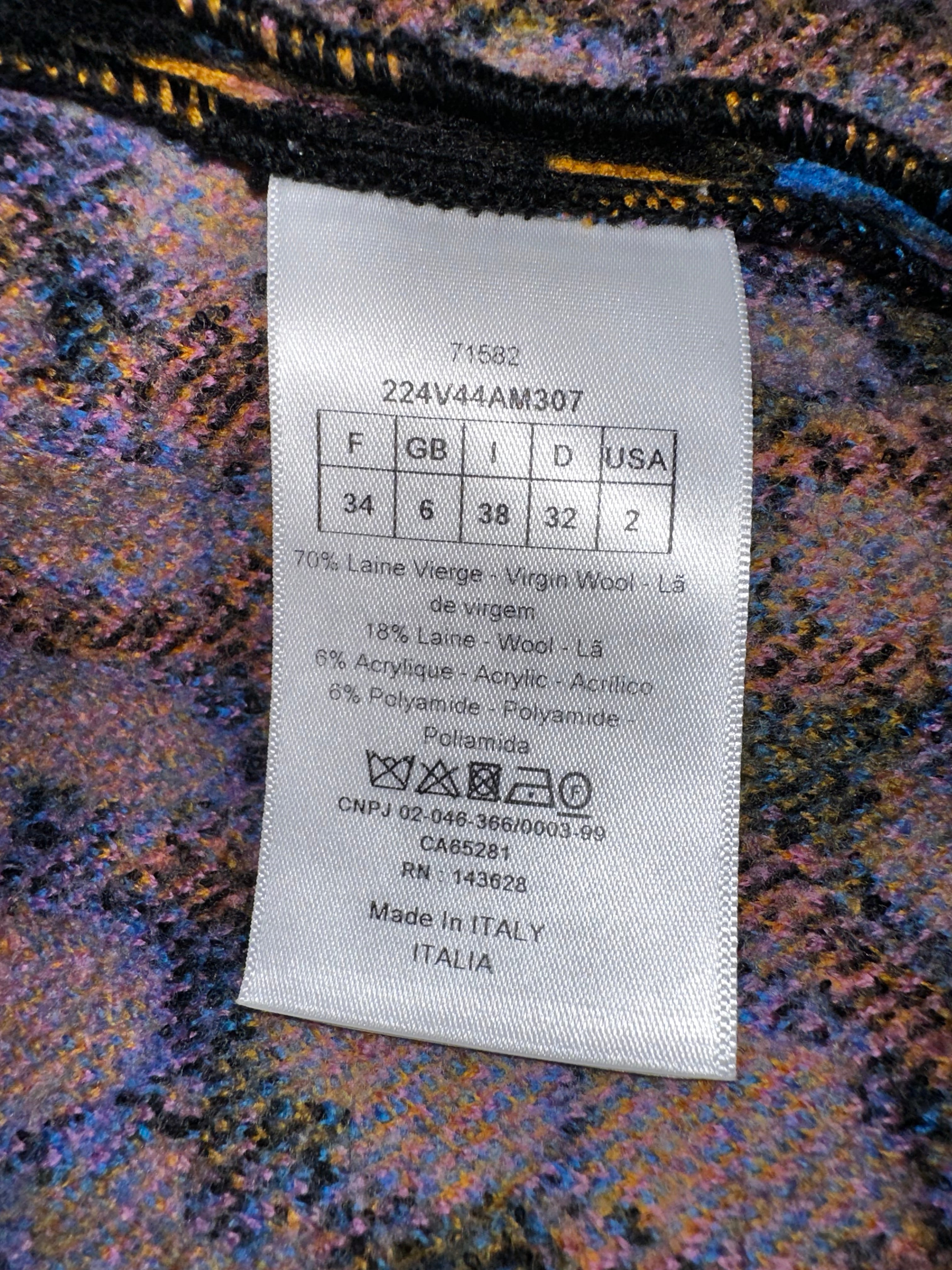 Dior multicolor leopard print jacket - size 34