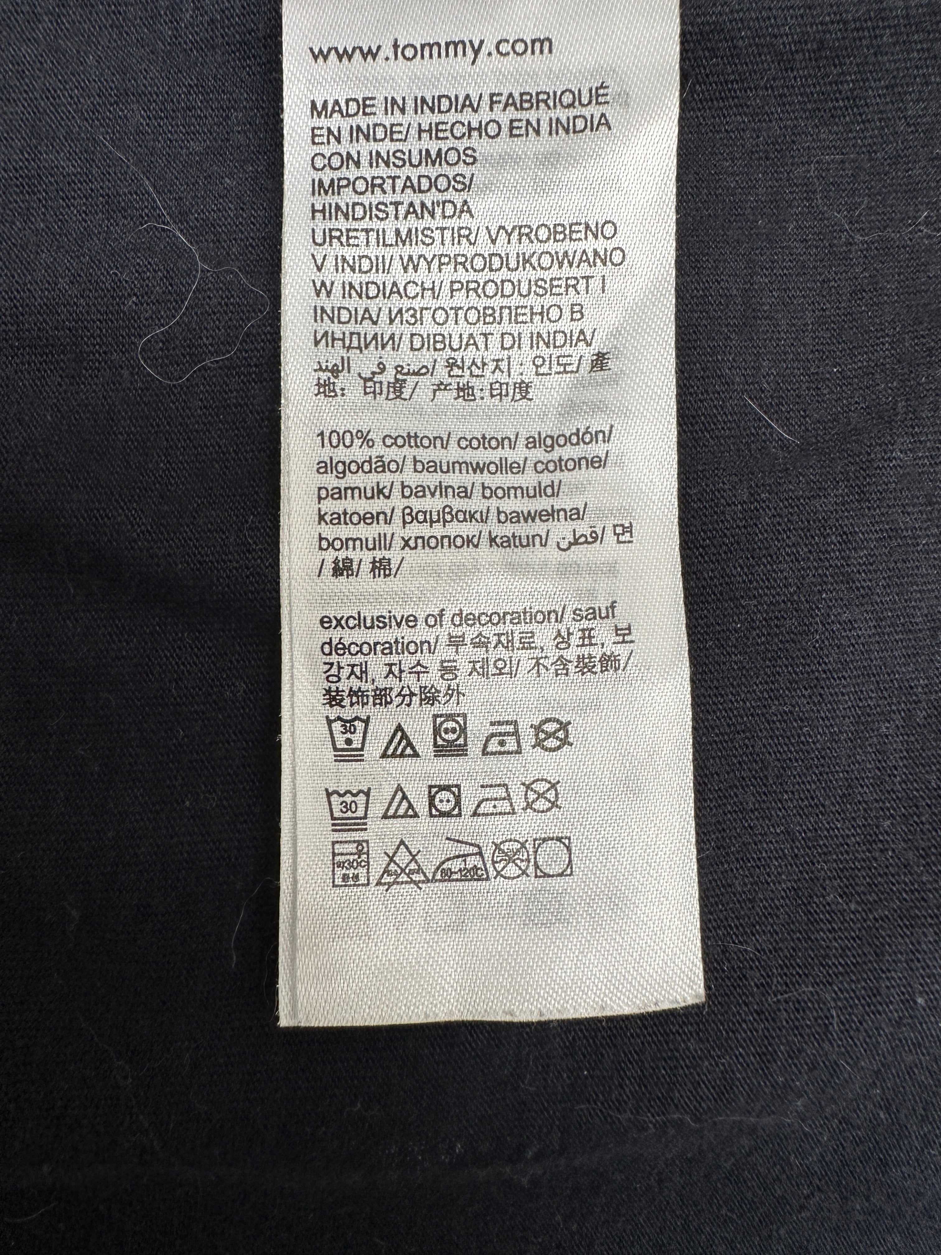 Tommy Jeans navy nautical flags print t-shirt - size L