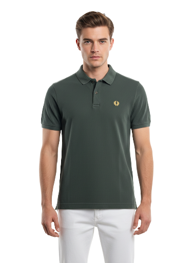 Fred Perry khaki green polo shirt - size M