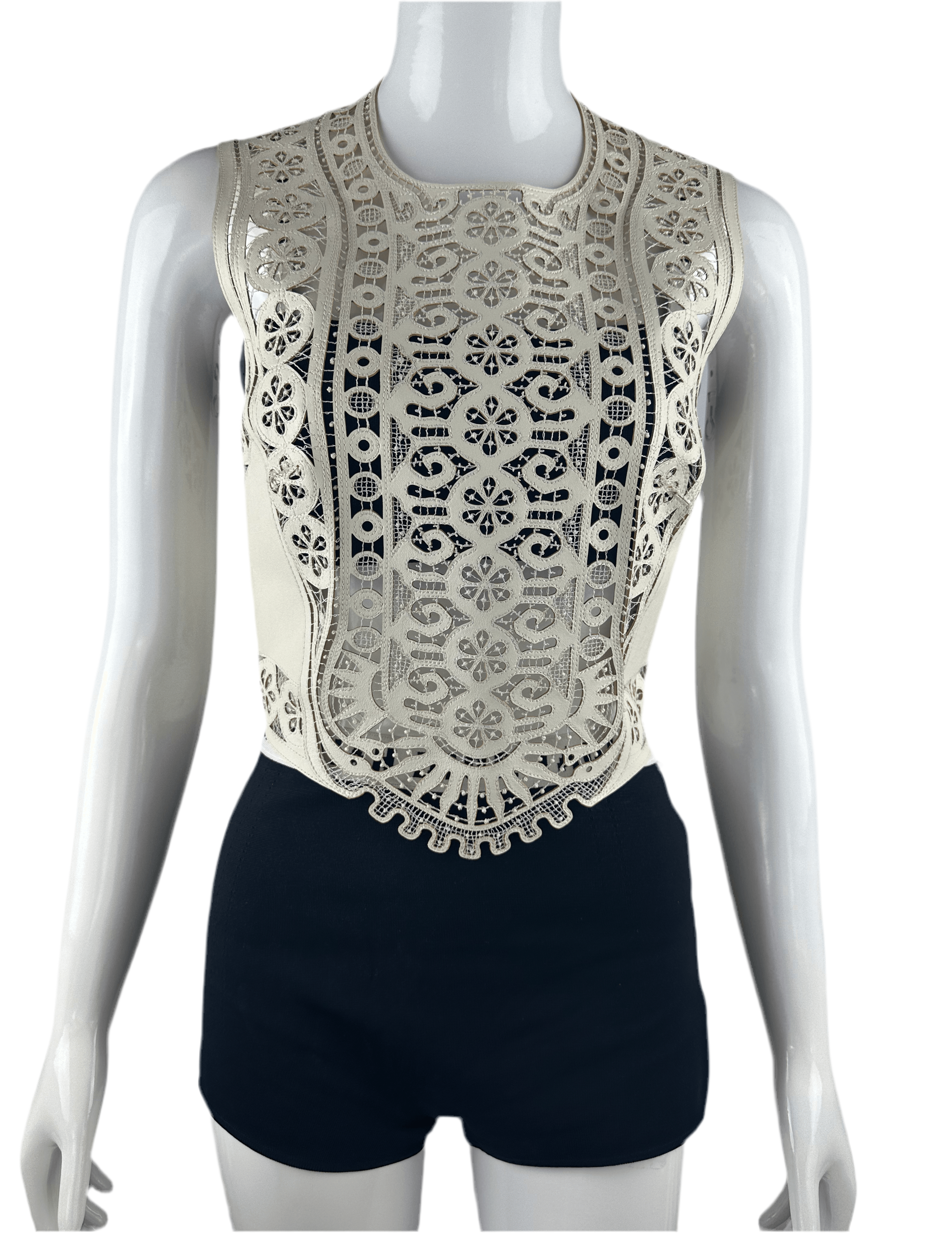 Dior lamb leather crop top - size 36