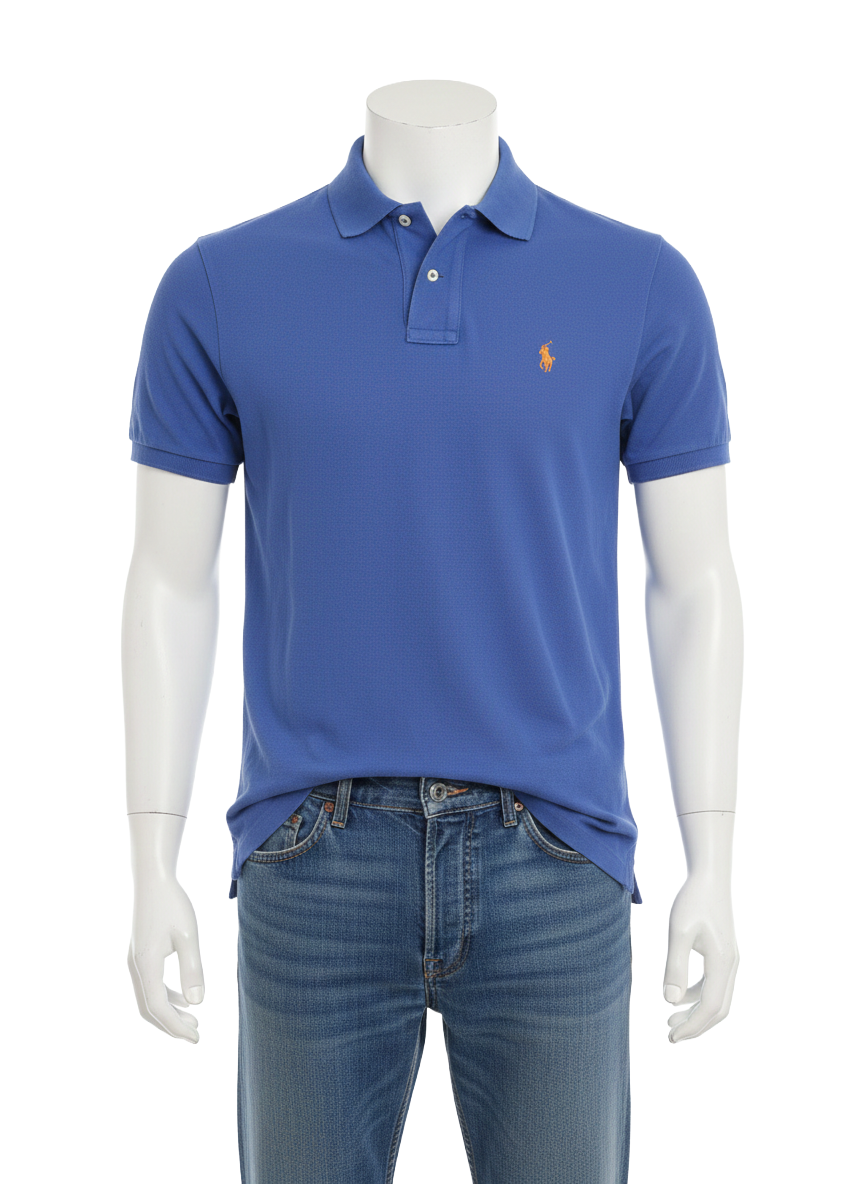 Polo Ralph Lauren light blue slim fit polo shirt - size M