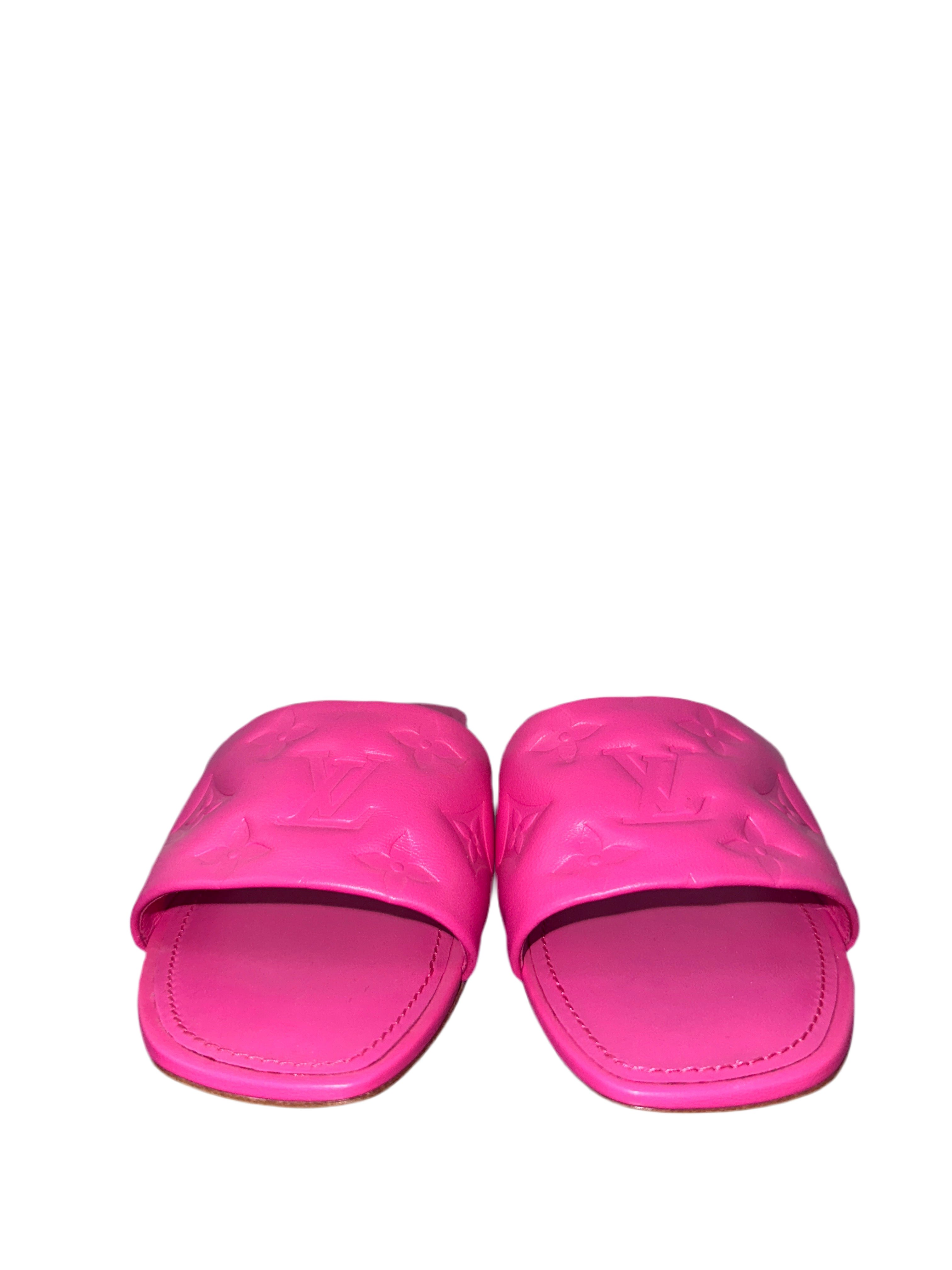 Louis Vuitton Revival flat mule pink monogram pattern - size 36