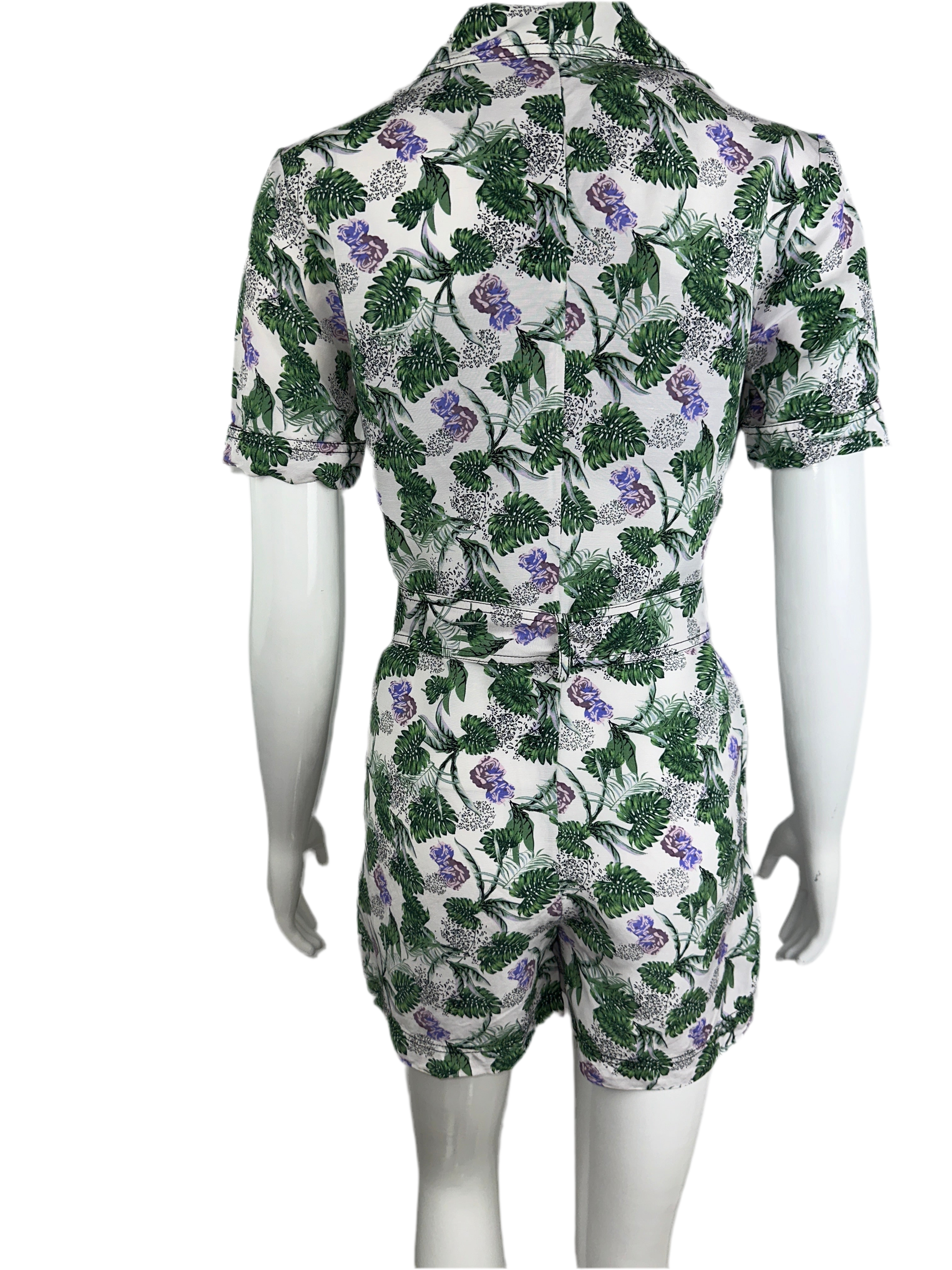 Maje short jumpsuit with floral motif - size 34