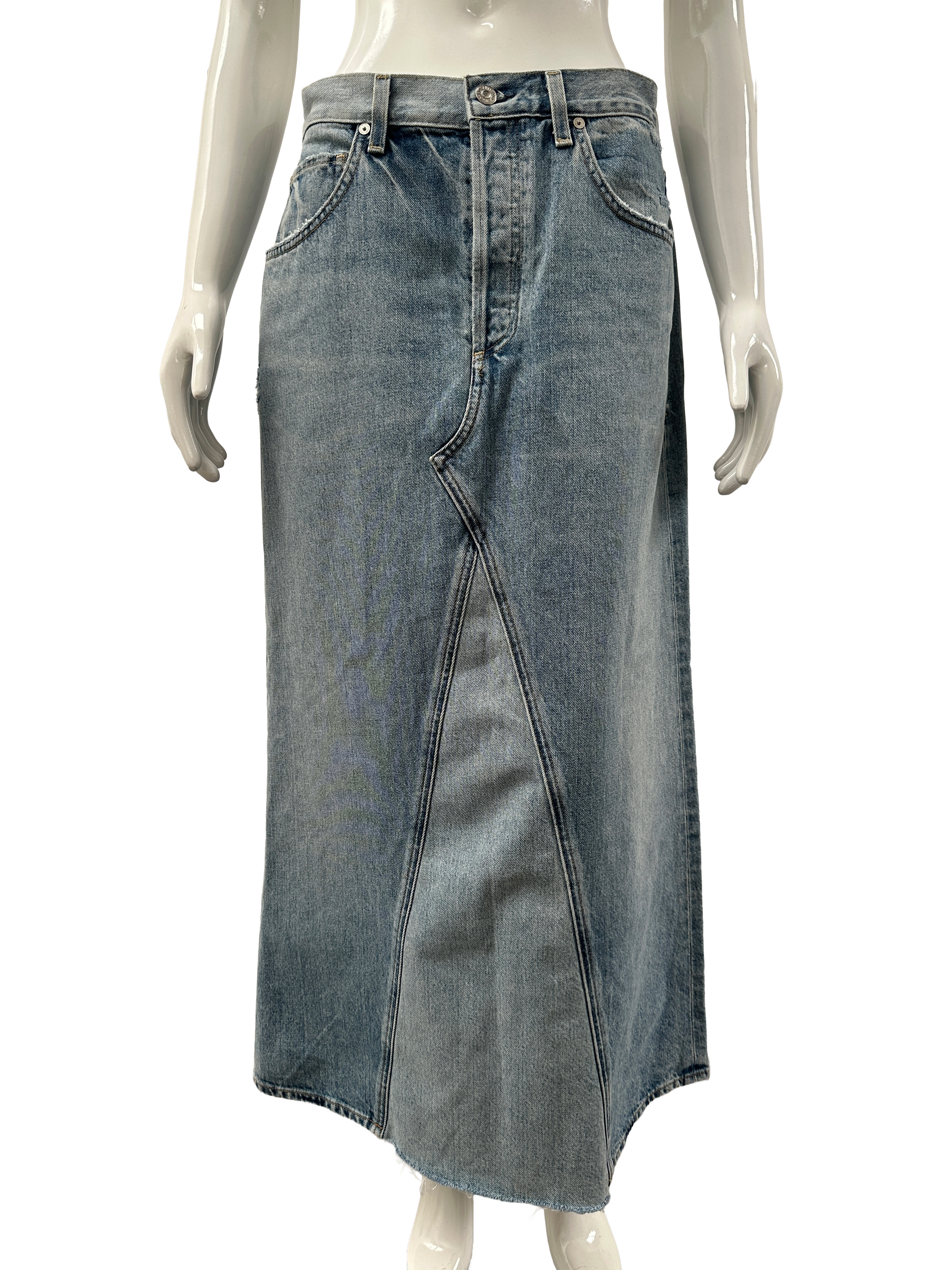 Citizens of Humanity light wash denim midi skirt - size 28