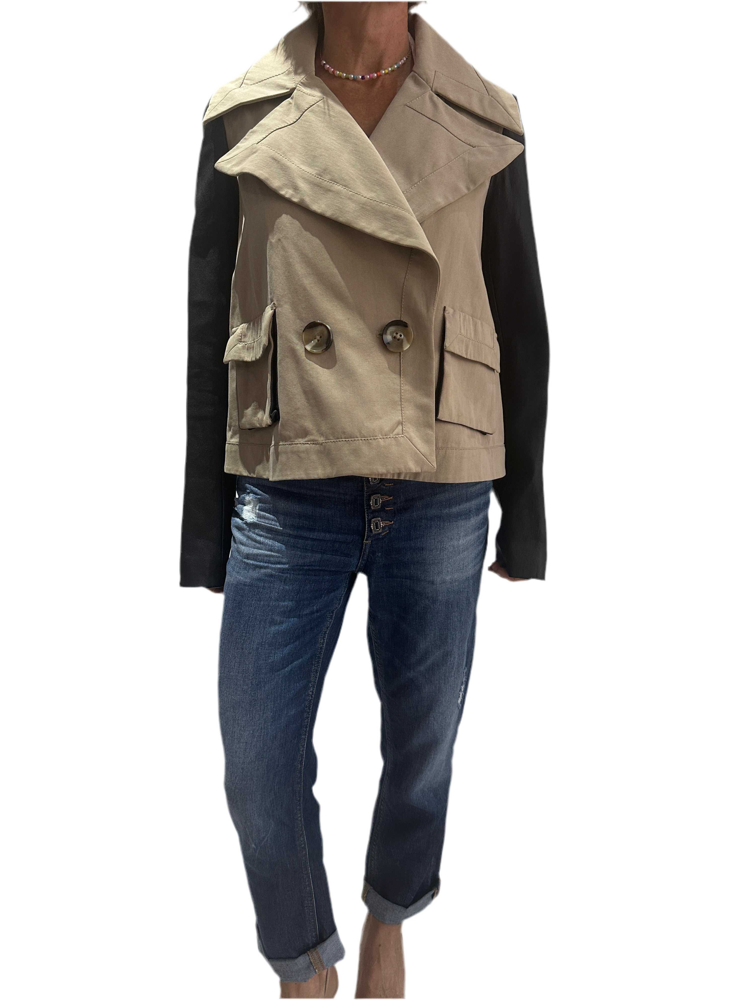 Rachel Zoe bi-material jacket - size 40