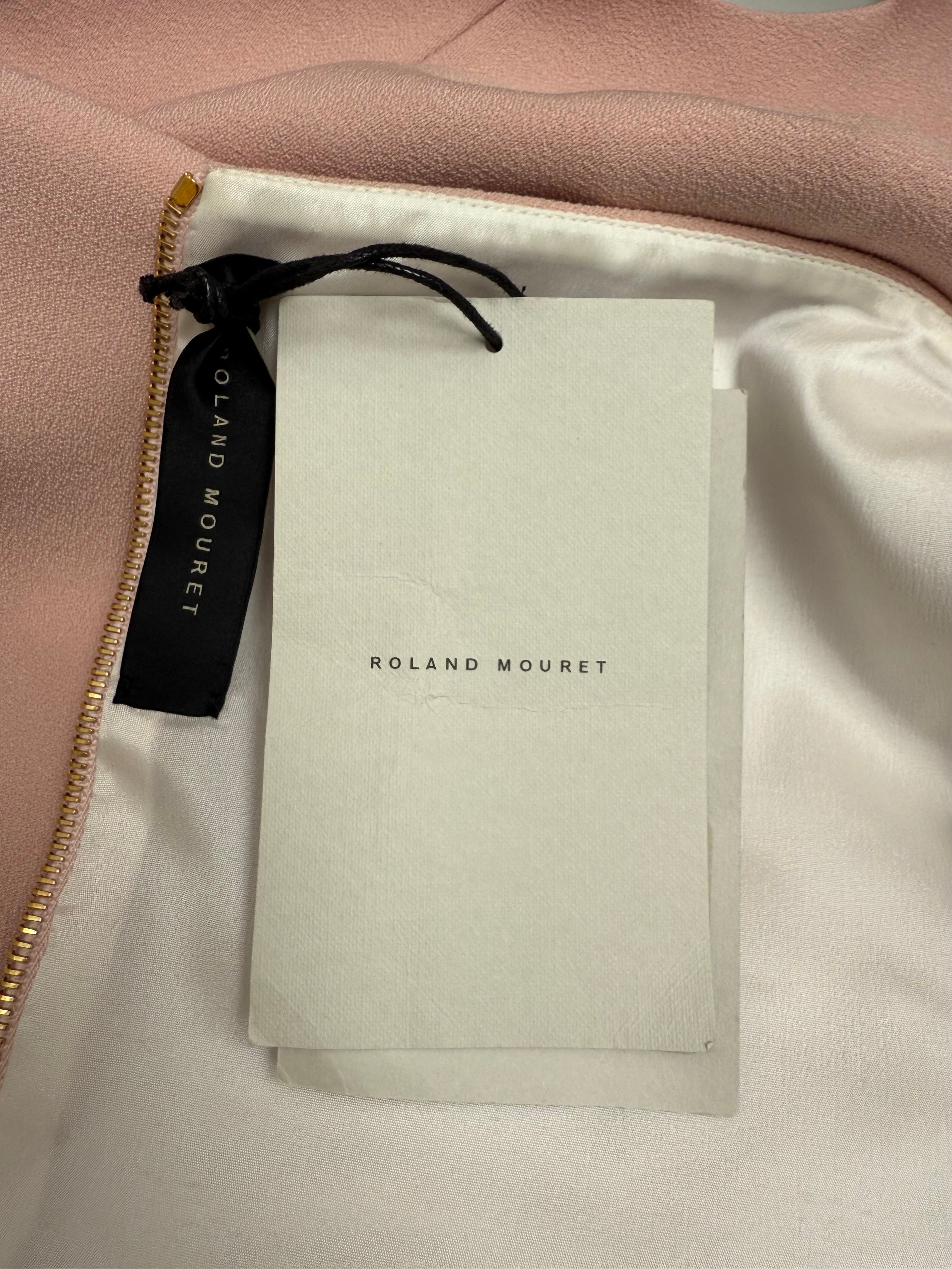Roland Mouret Elmswell top pale pink - size 38