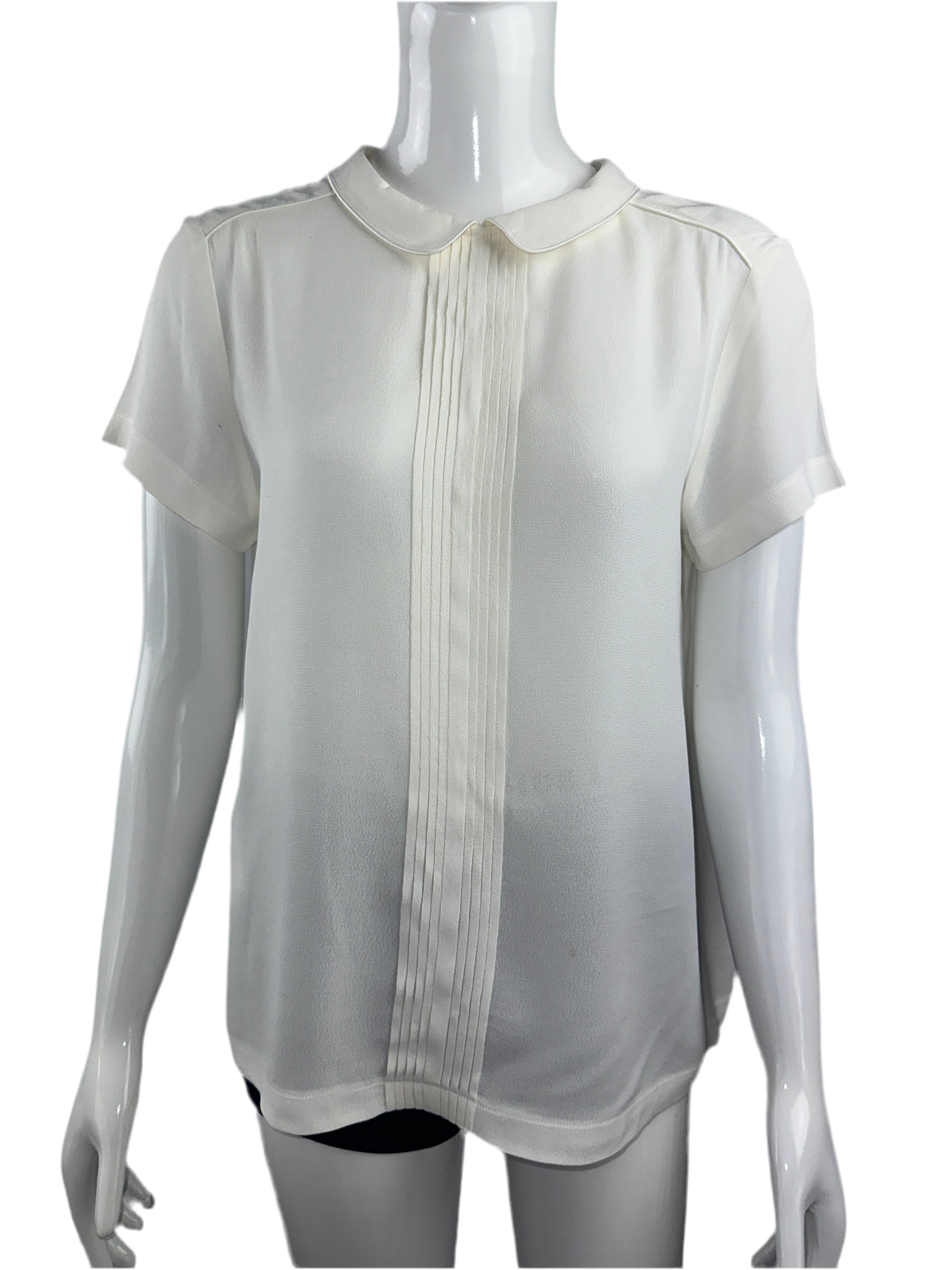 Comptoir des cotonniers white top with claudine collar - size 36
