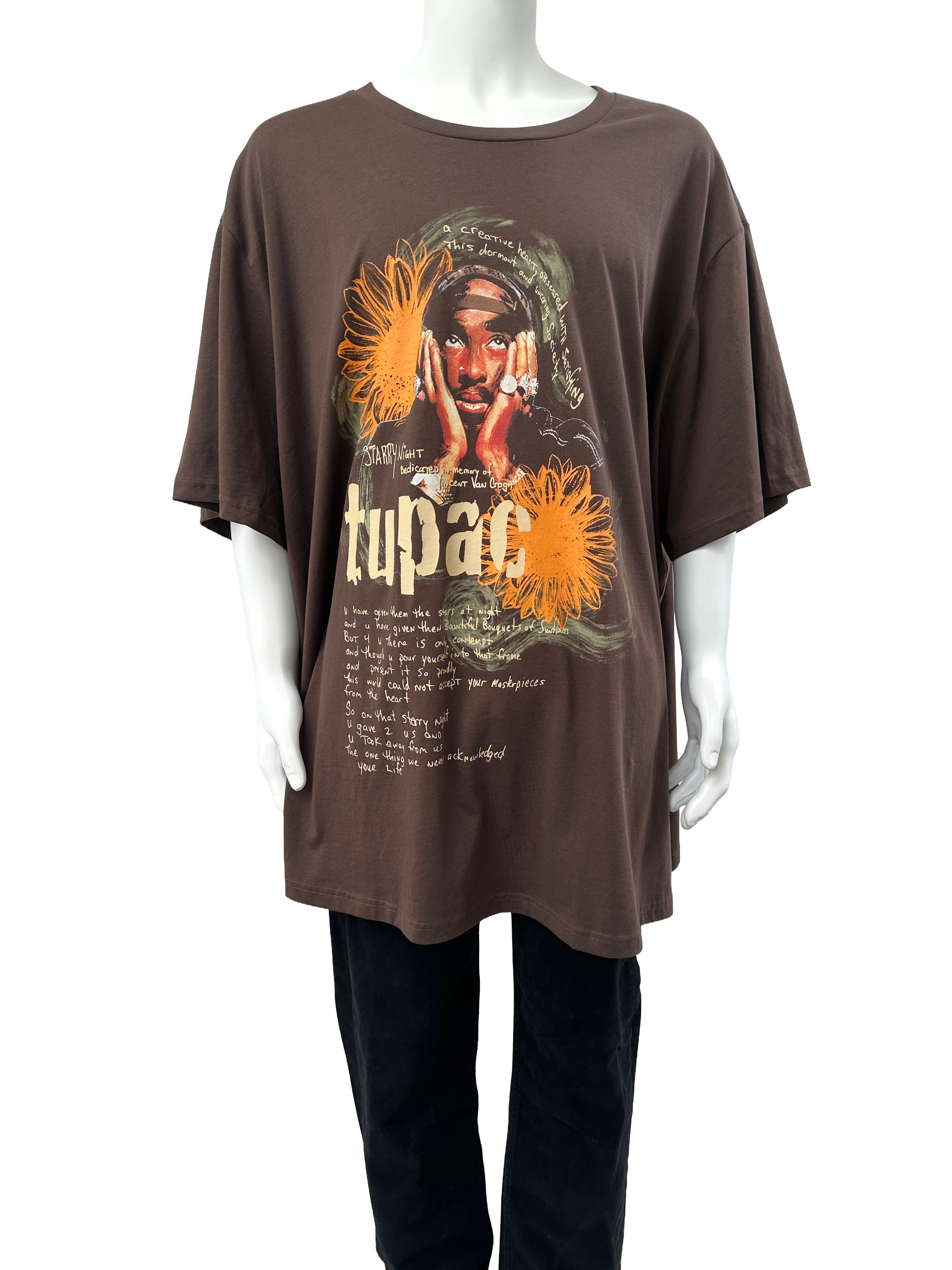 2PAC Tupac Shakur graphic brand t-shirt - size 6XL