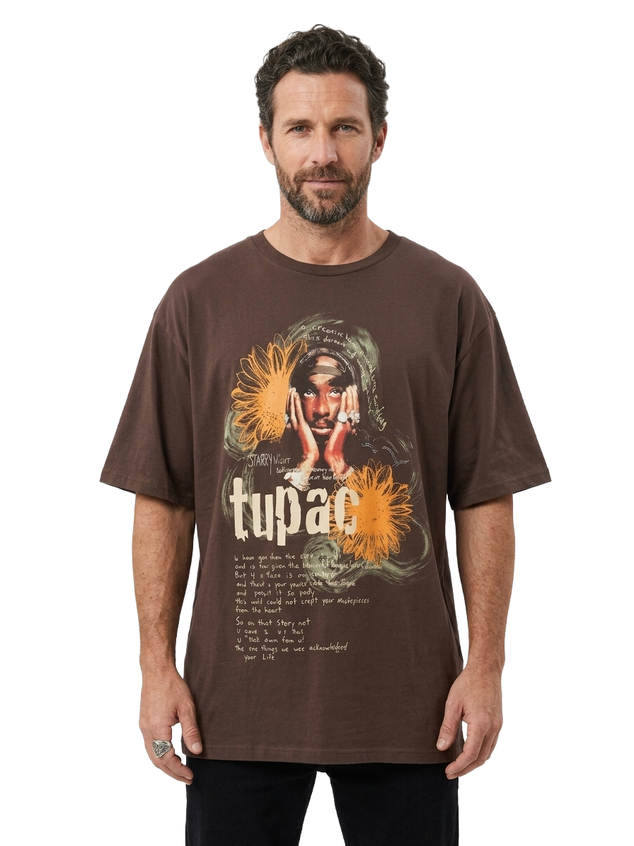 2PAC Tupac Shakur graphic brand t-shirt - size 6XL