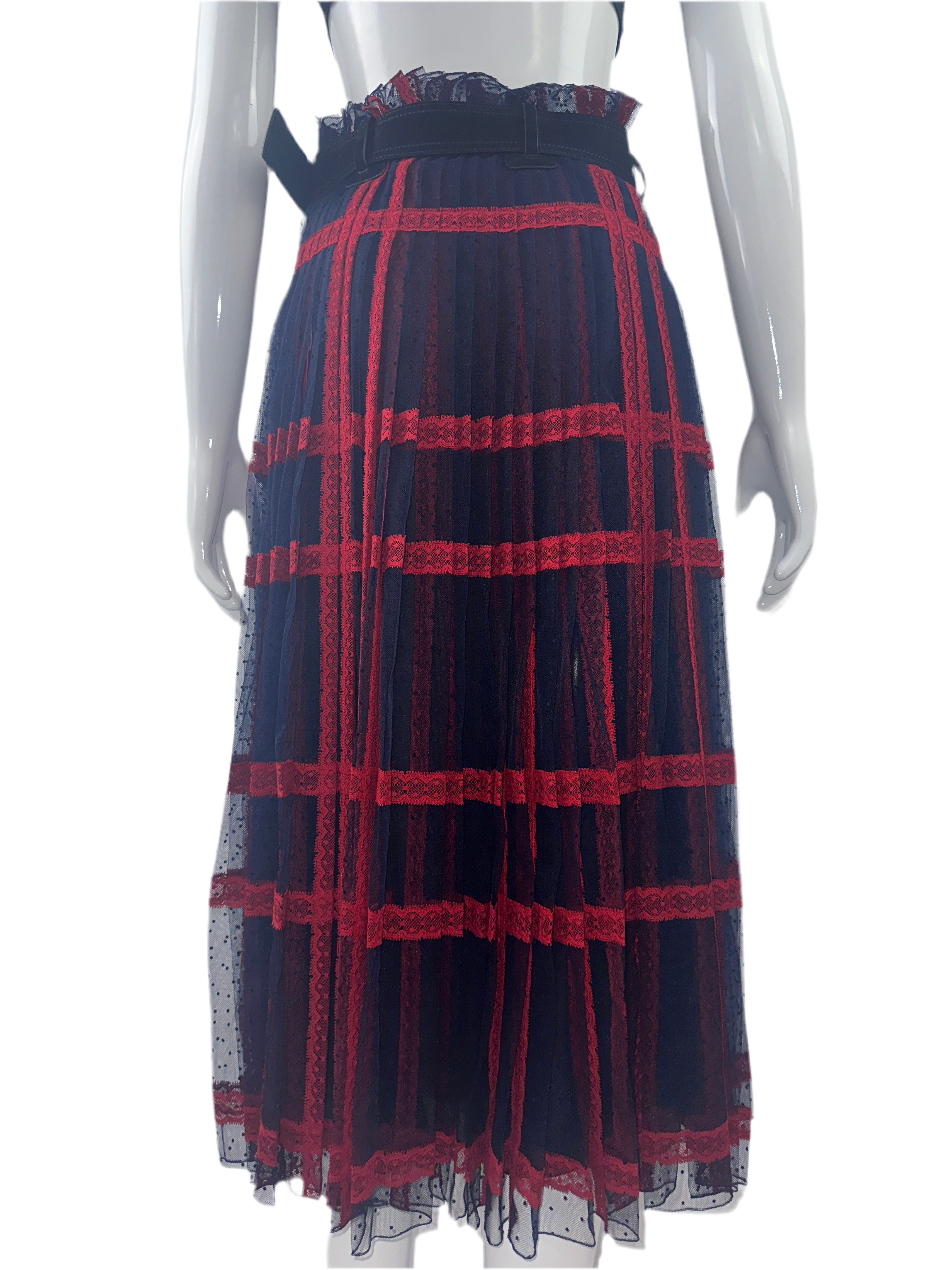 Dior blue and red plaid skirt - size 34