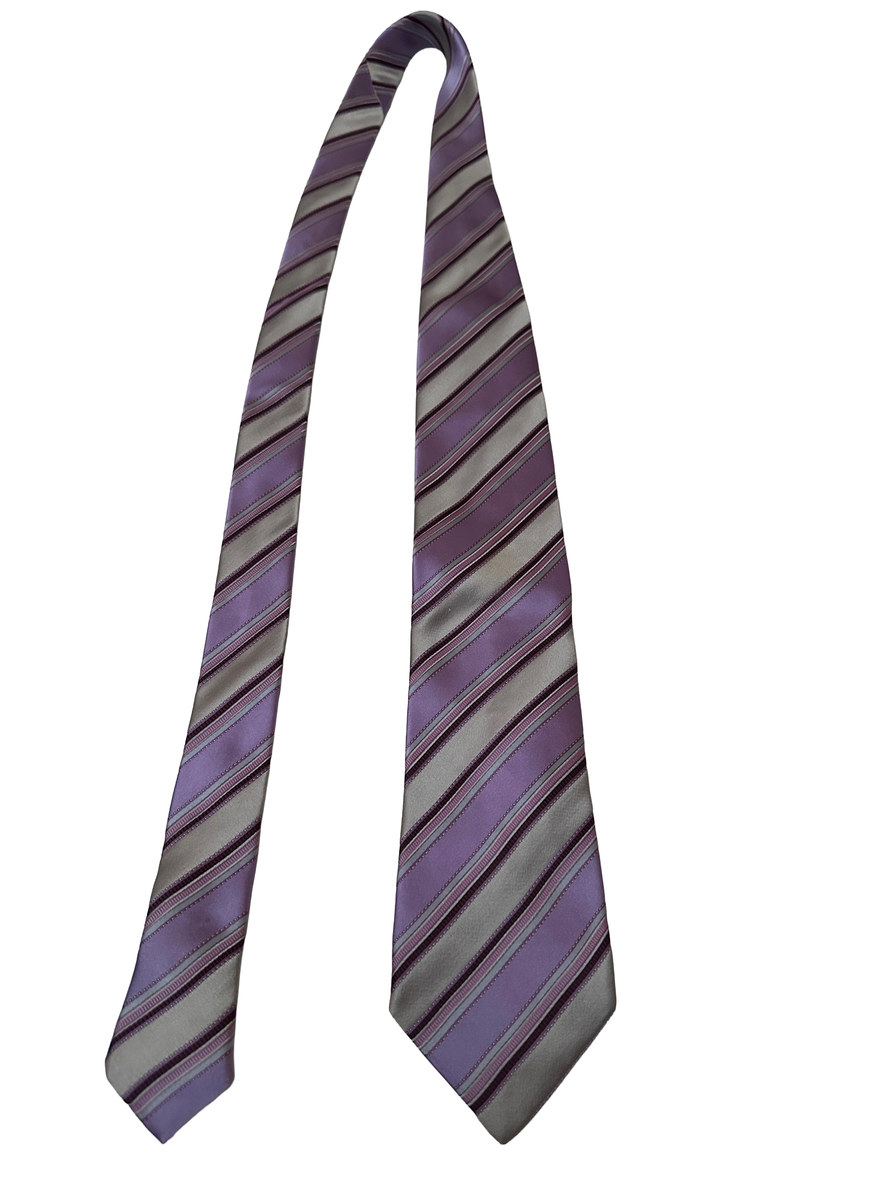 Ermenegildo Zegna silk tie (lavender stripes)