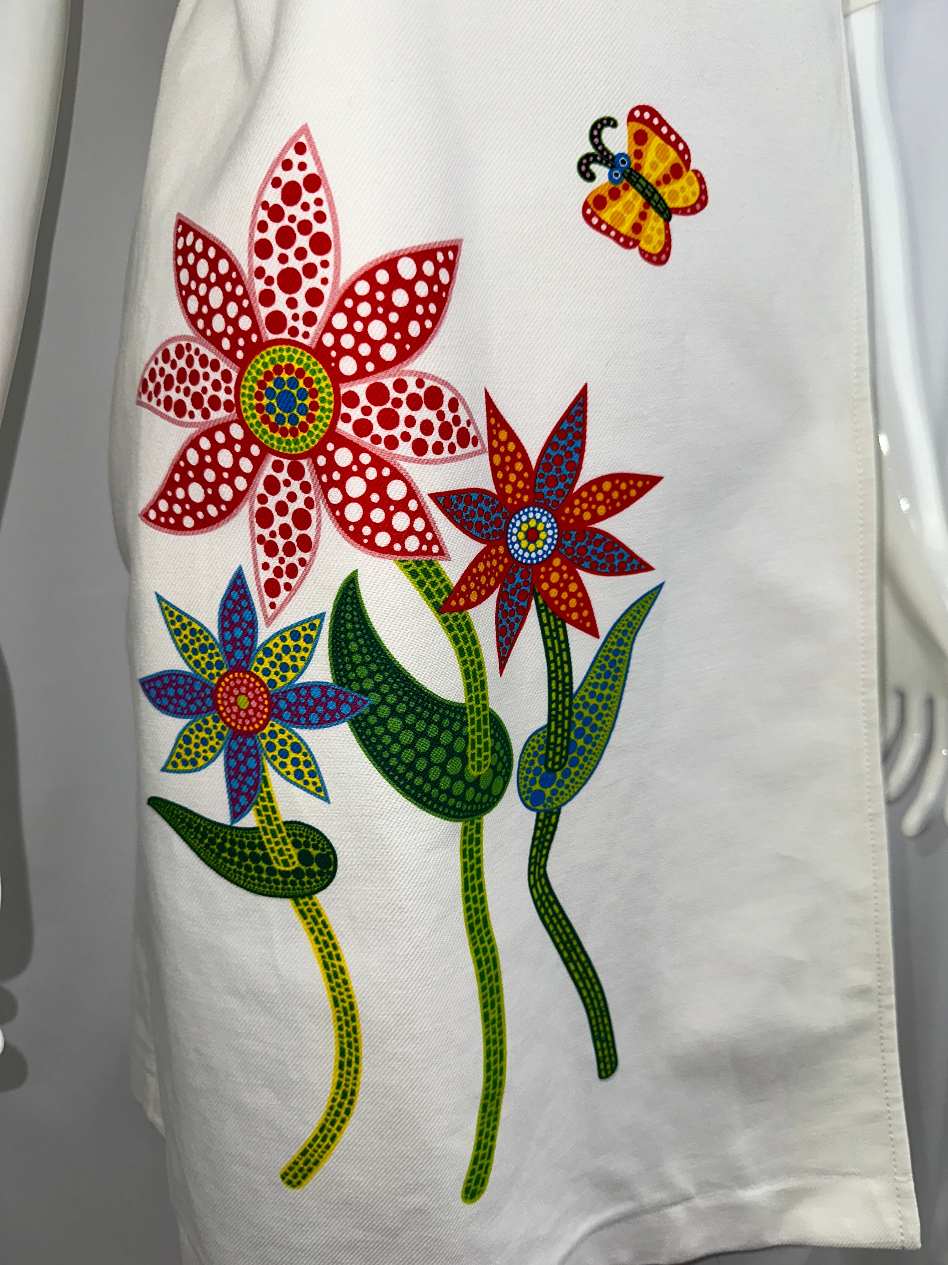 Louis Vuitton X Yayoi Kusama white Kimono dress - size 42