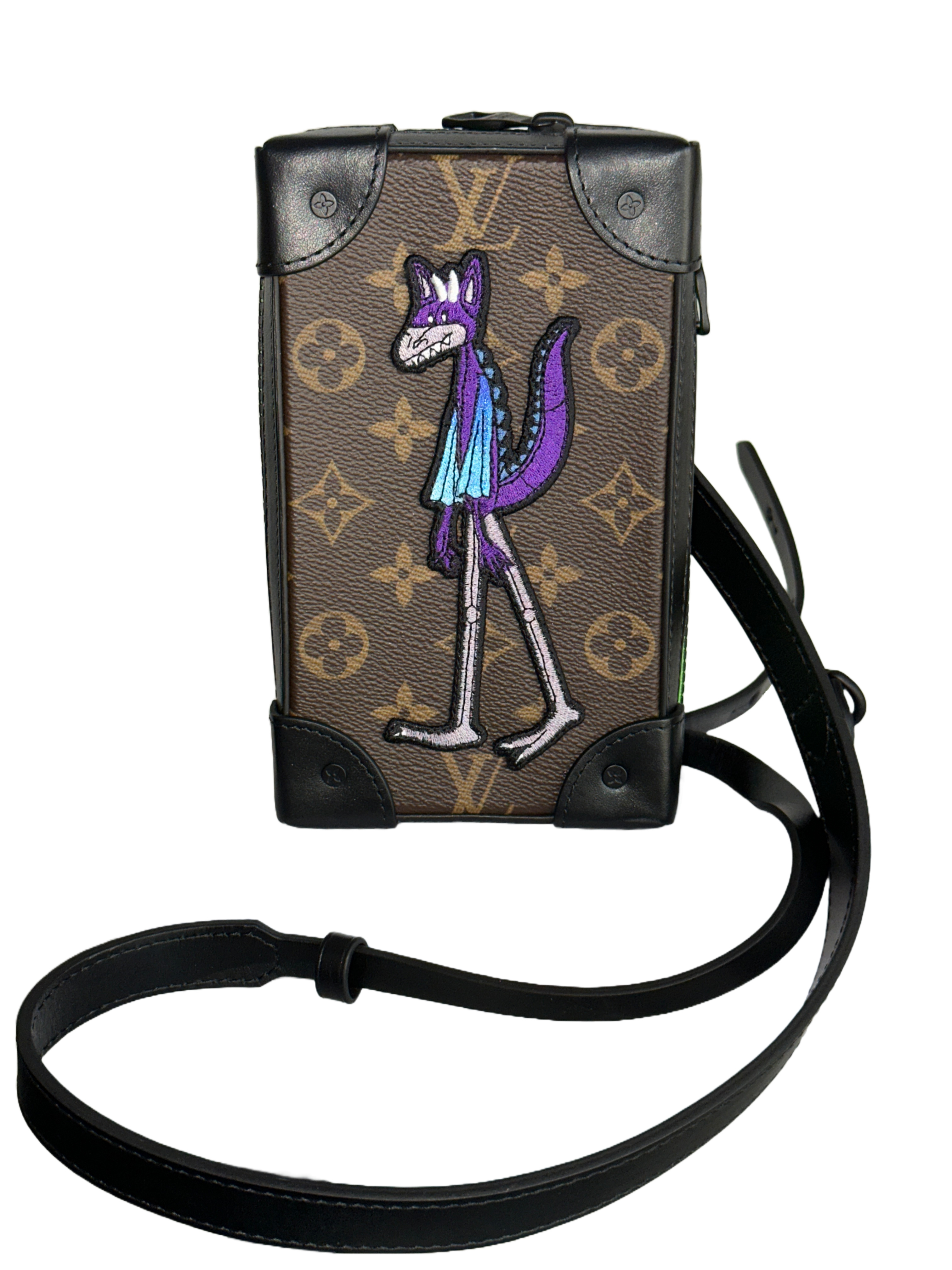 Louis Vuitton Soft Trunk phone box with LV friends patch