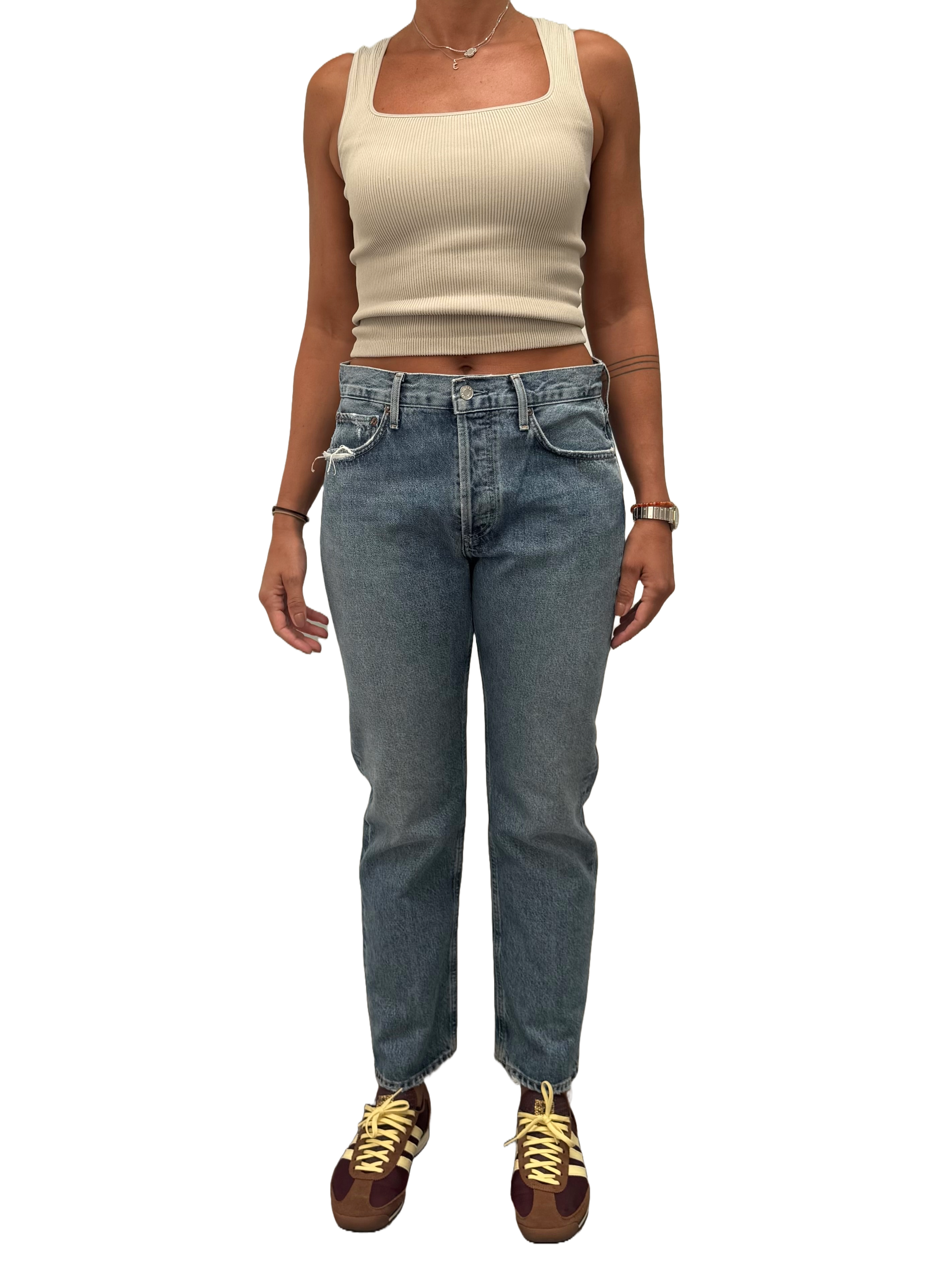 Agolde blue parker long jean - size 27