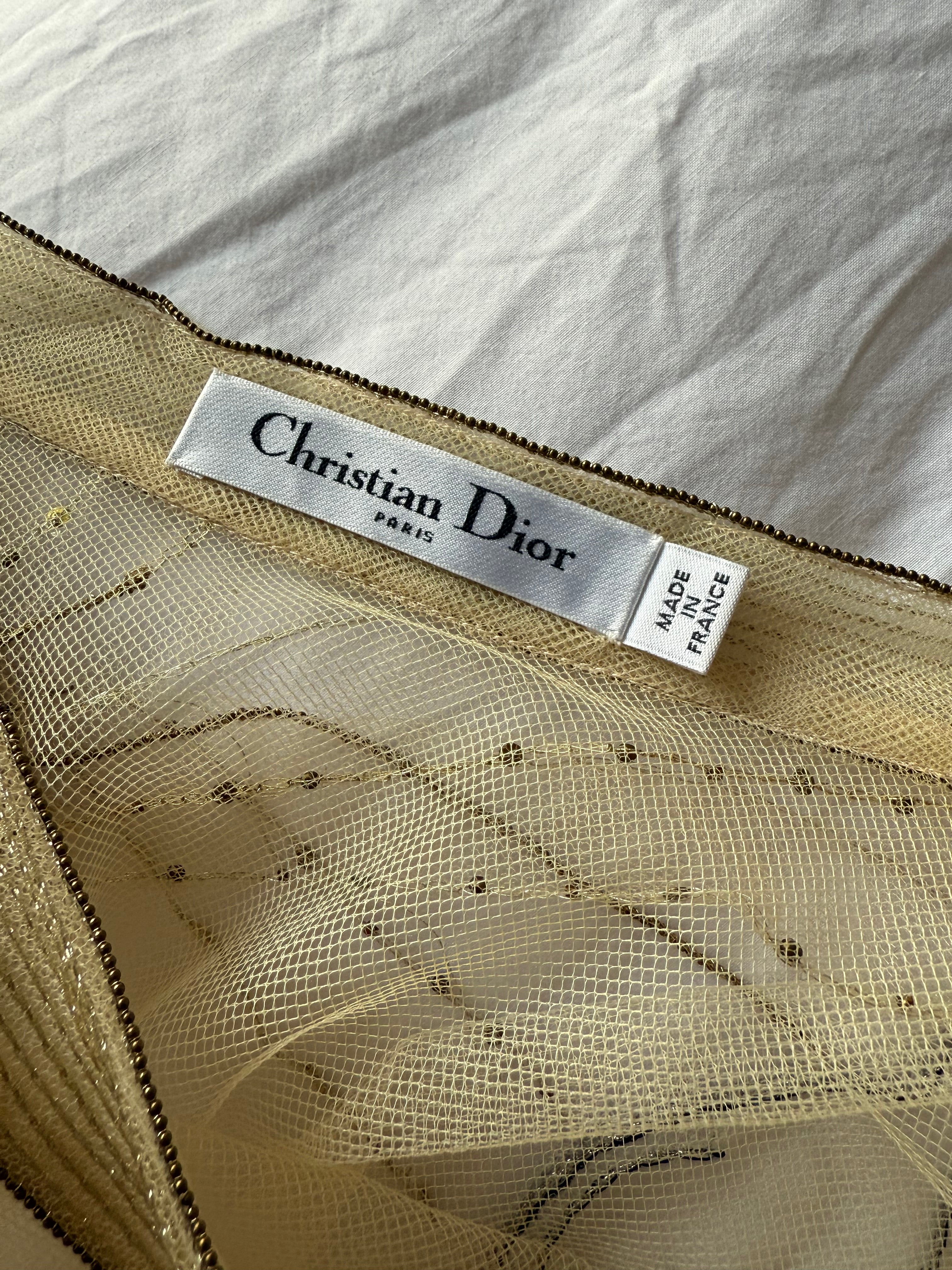 Dior long embroidered skirt - size 36