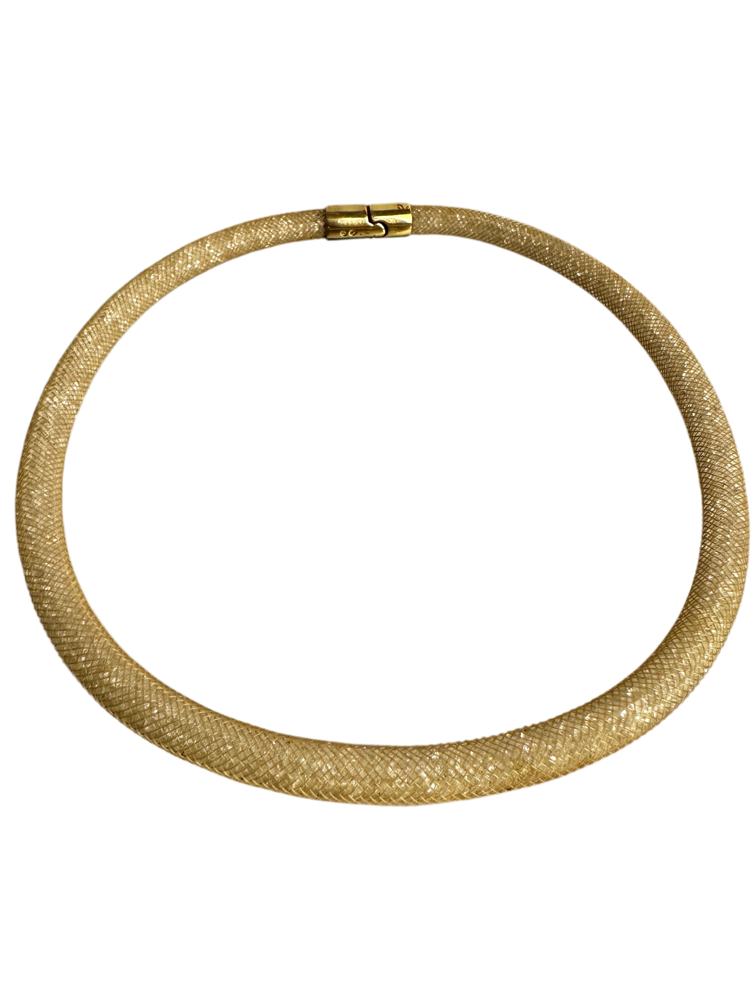 Swarovski Stardust gold crystal necklace