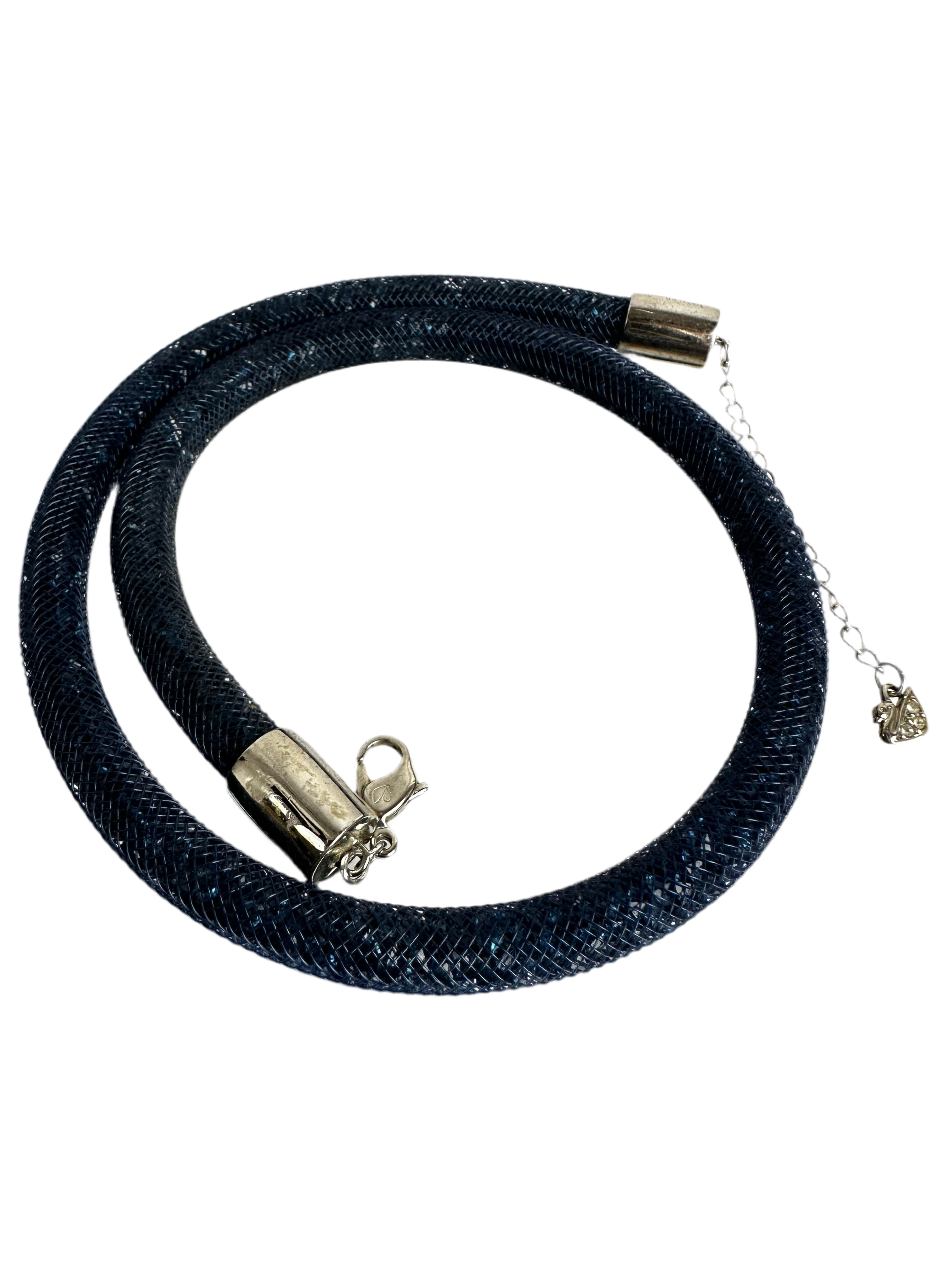 Swarovski Stardust blue crystal necklace