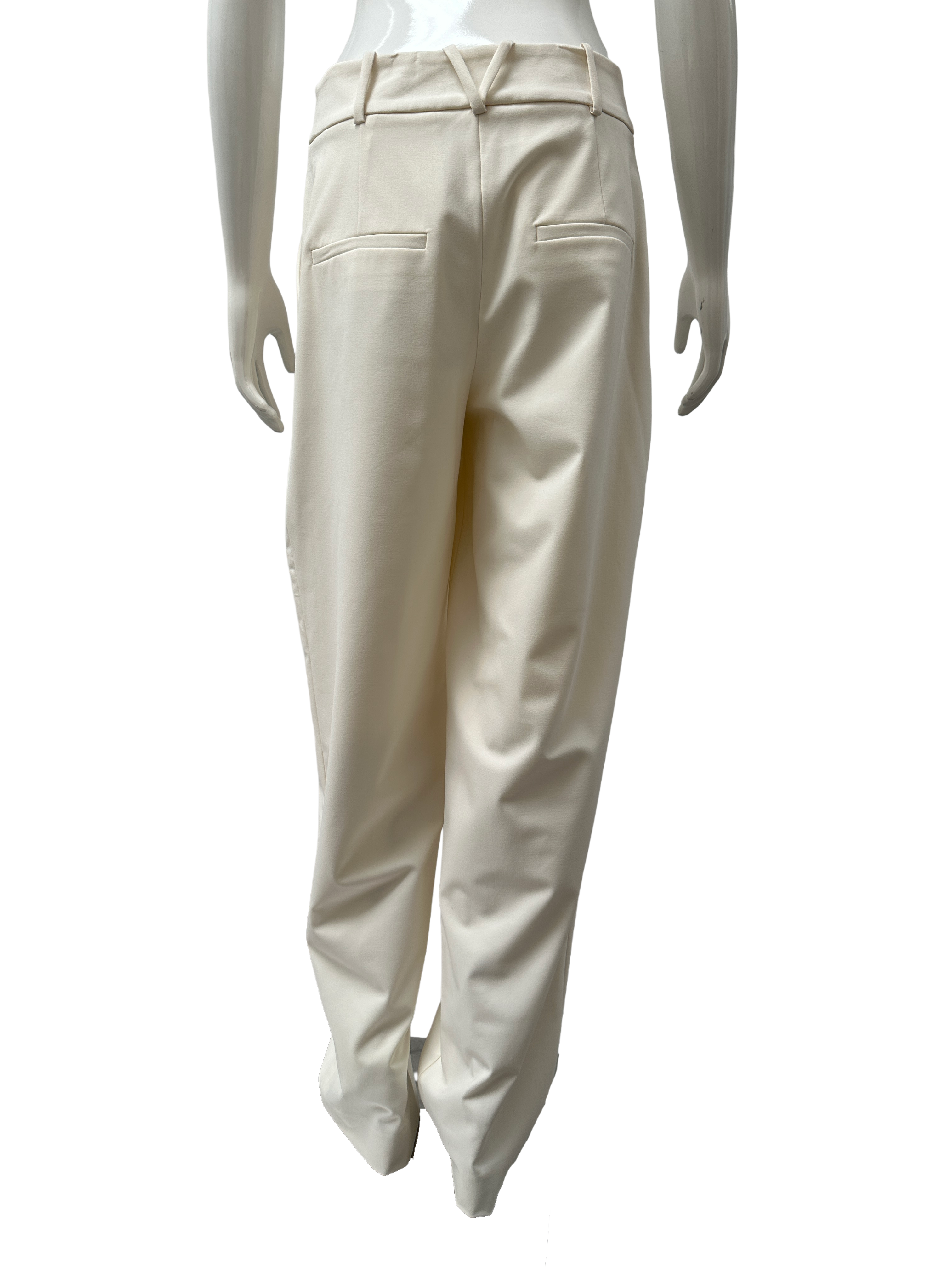 Veronica Beard Lagarde off-white wide-led tailored pants - size 36